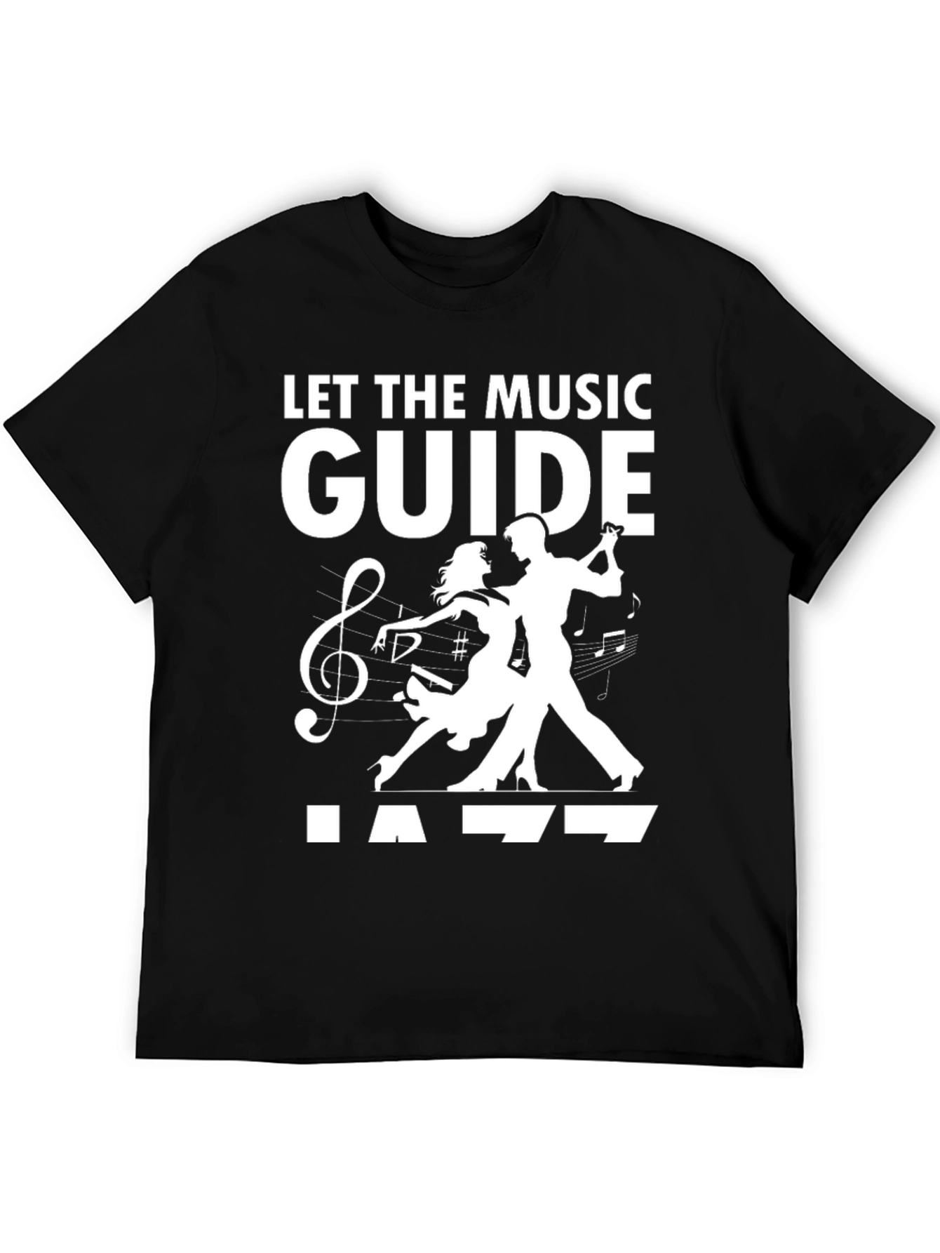 Black Let the Music Guide Jazz Black T-Shirt view 5