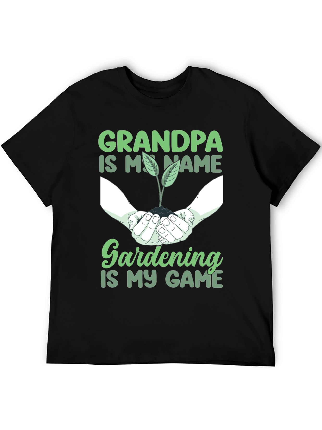 Black Grandpa Gardening T-Shirt view 5