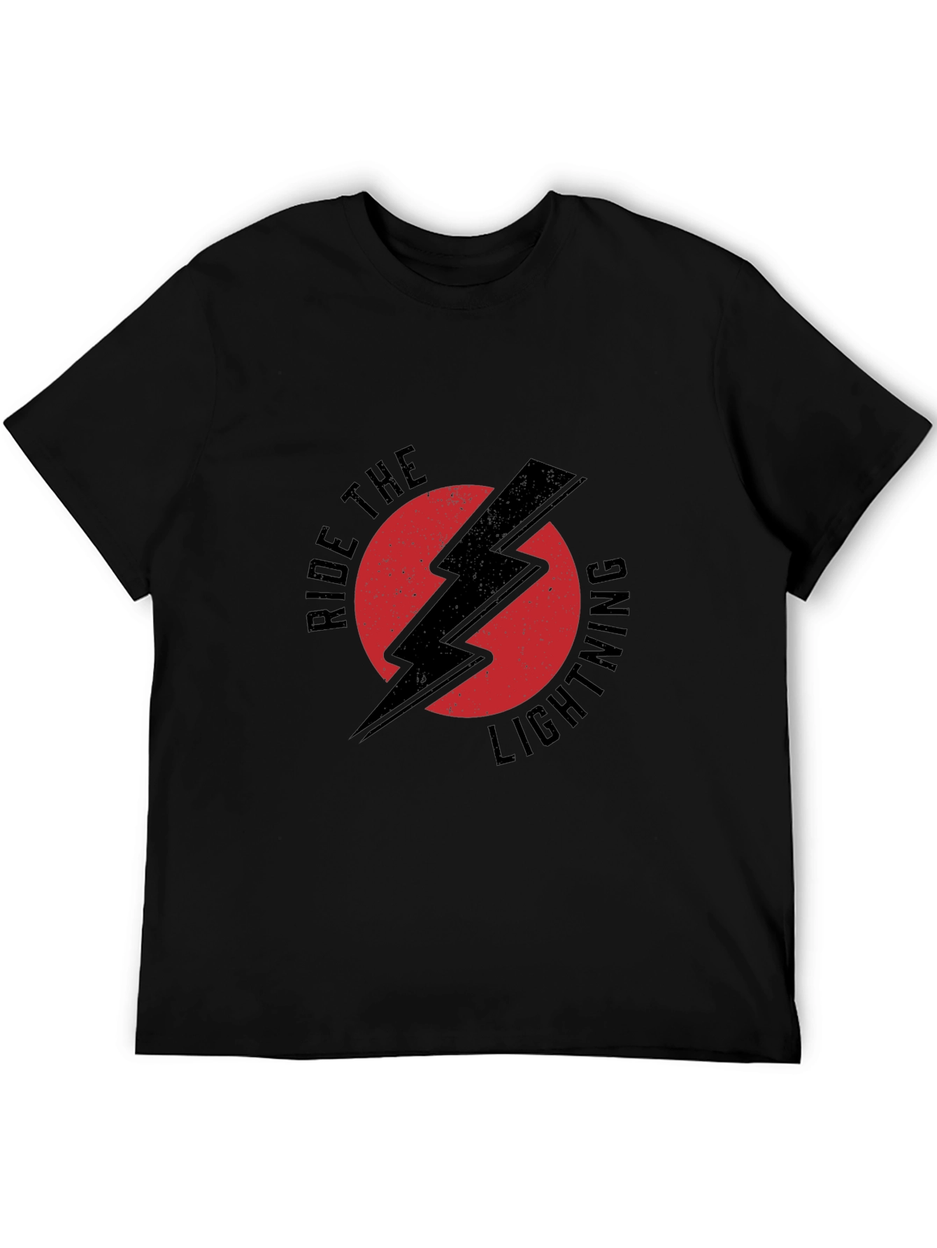 Black Ride The Lightning Graphic Tee - Black view 5