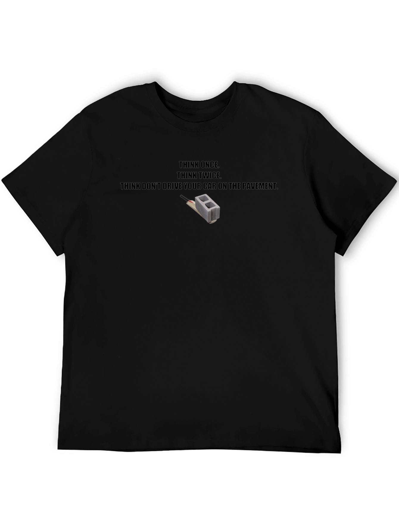 Black Think Once T-Shirt view 5