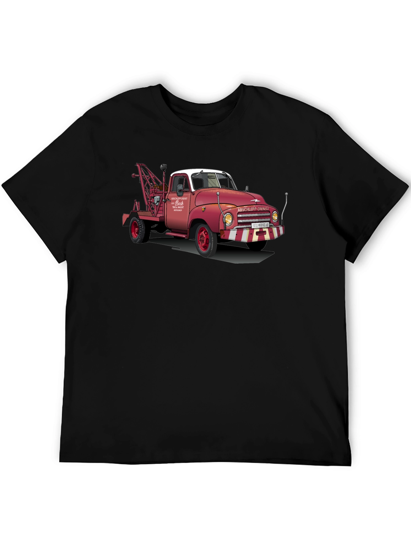 Black Vintage Tow Truck Graphic Tee view 5