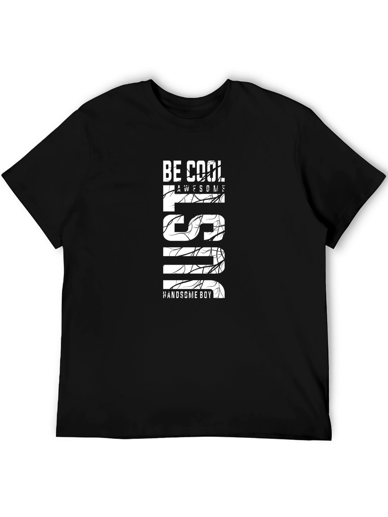 Black Just Be Cool Graphic Tee - Men's Black T-Shirt view 5