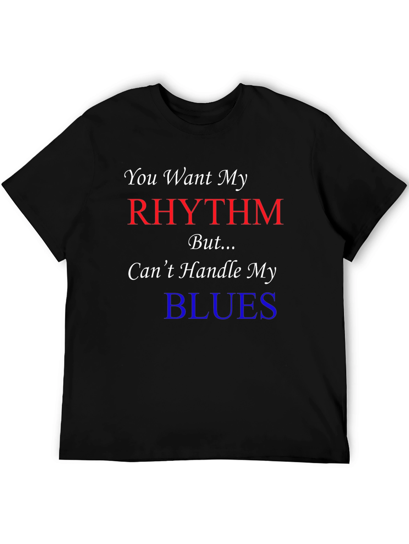 Black Rhythm & Blues Graphic Tee - Novelty T-Shirt view 5