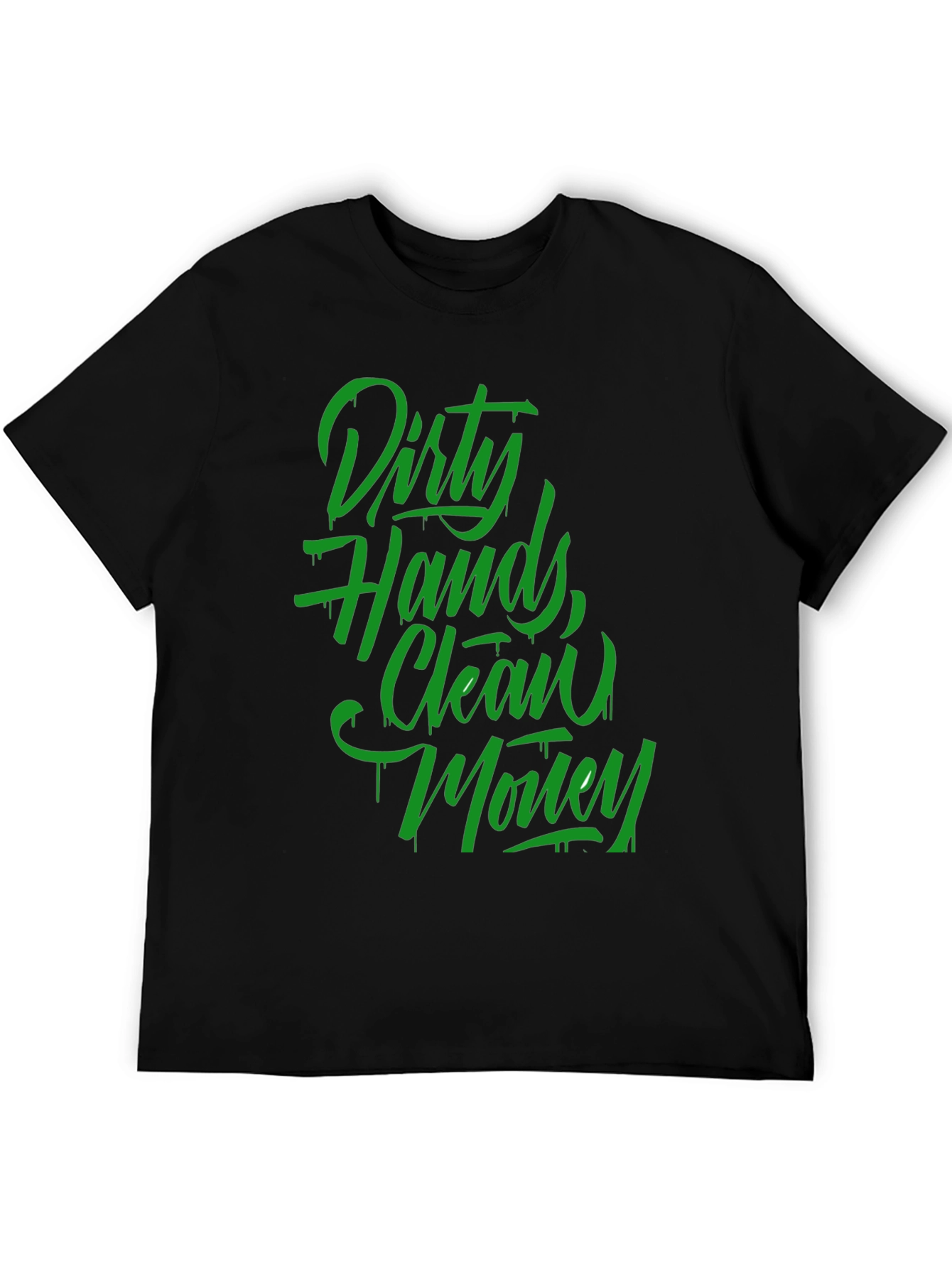 Black Dirty Hands, Clean Money Graphic T-Shirt view 5