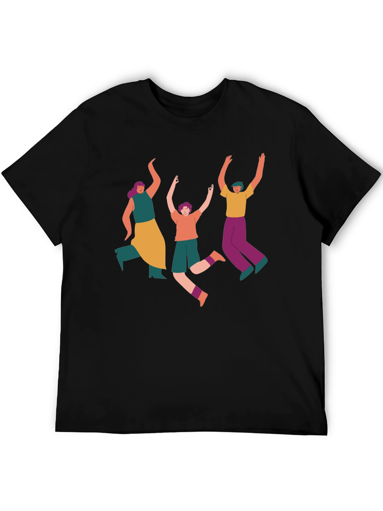 Black Funky People Graphic Tee - Black view 5