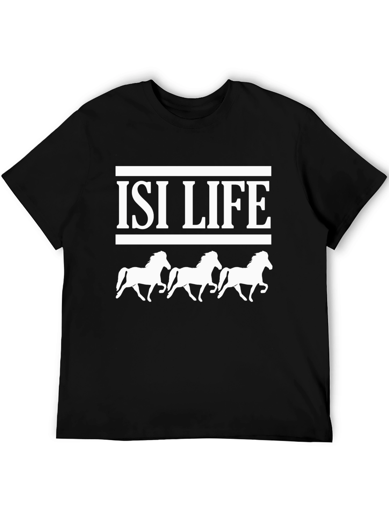 Black ISI Life Horse Graphic Tee - Black view 5