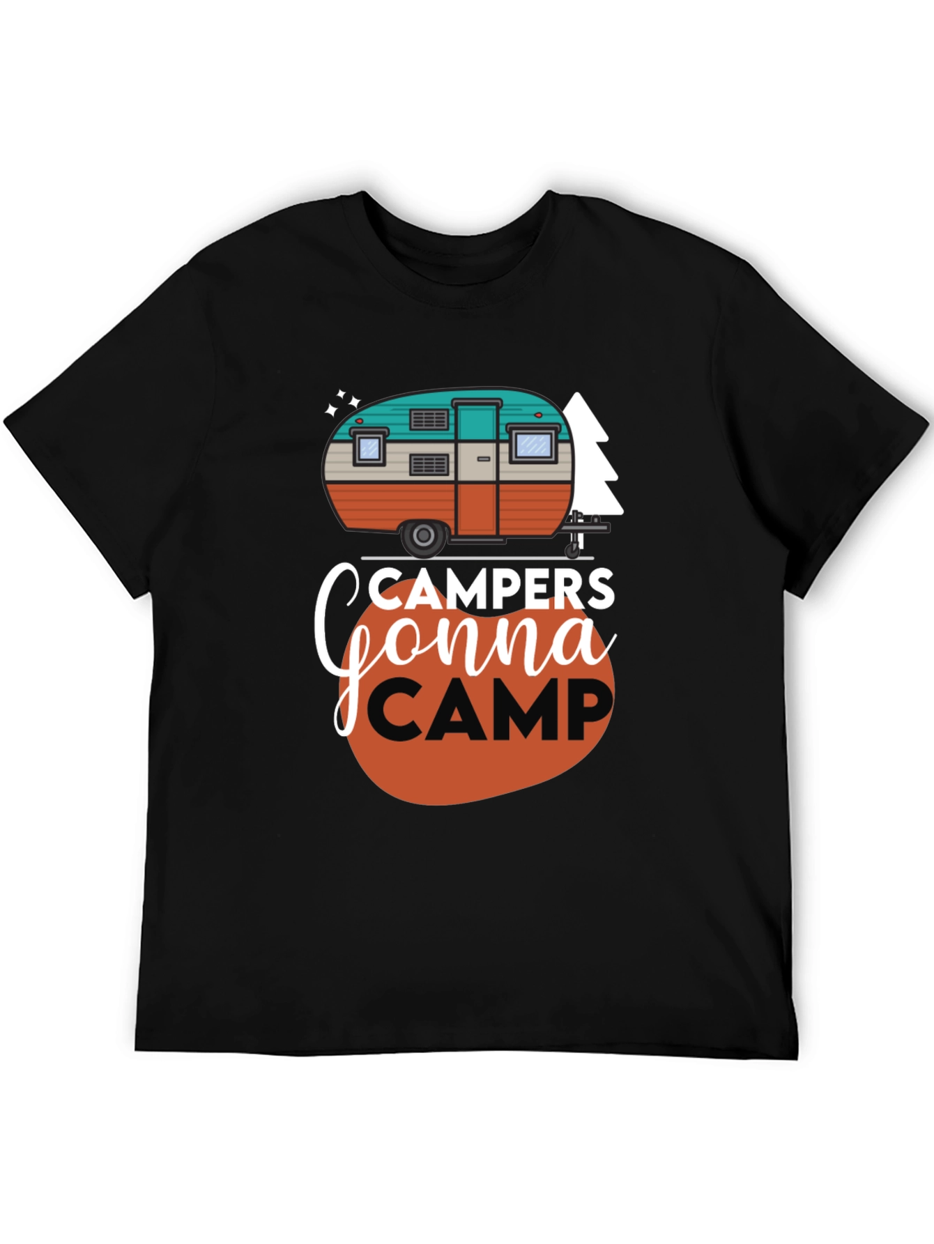 Black Campers Gonna Camp Graphic Tee view 5
