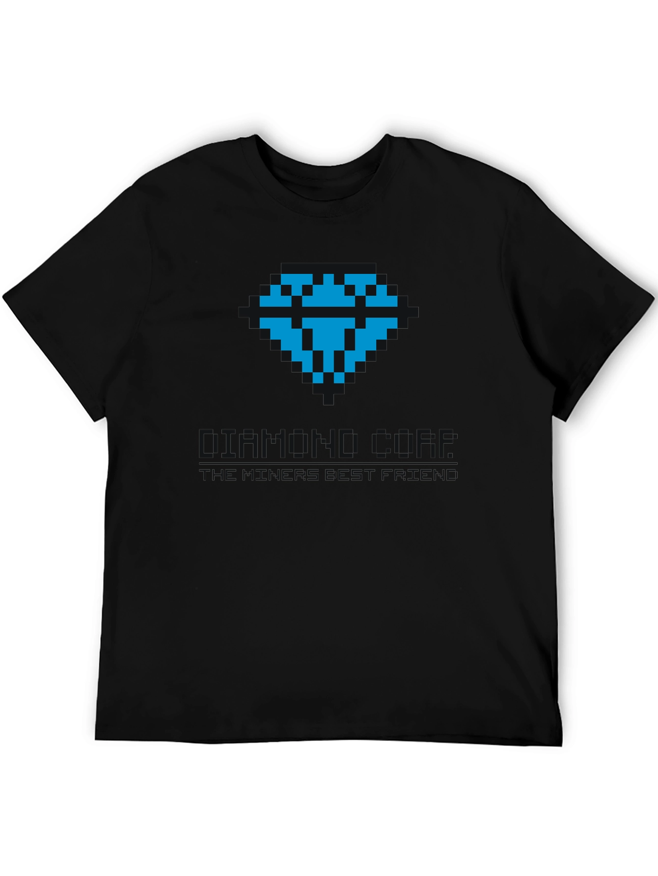Black Pixel Art Diamond Tee - Classic Gamer Style view 5