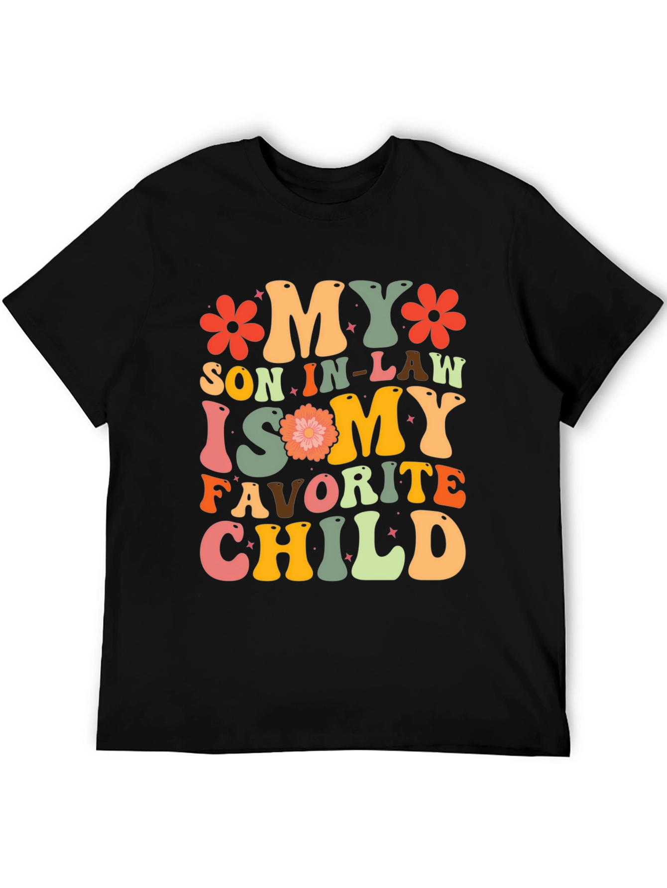 Black Funny "My Son In-Law is My Favorite Child" T-Shirt view 5