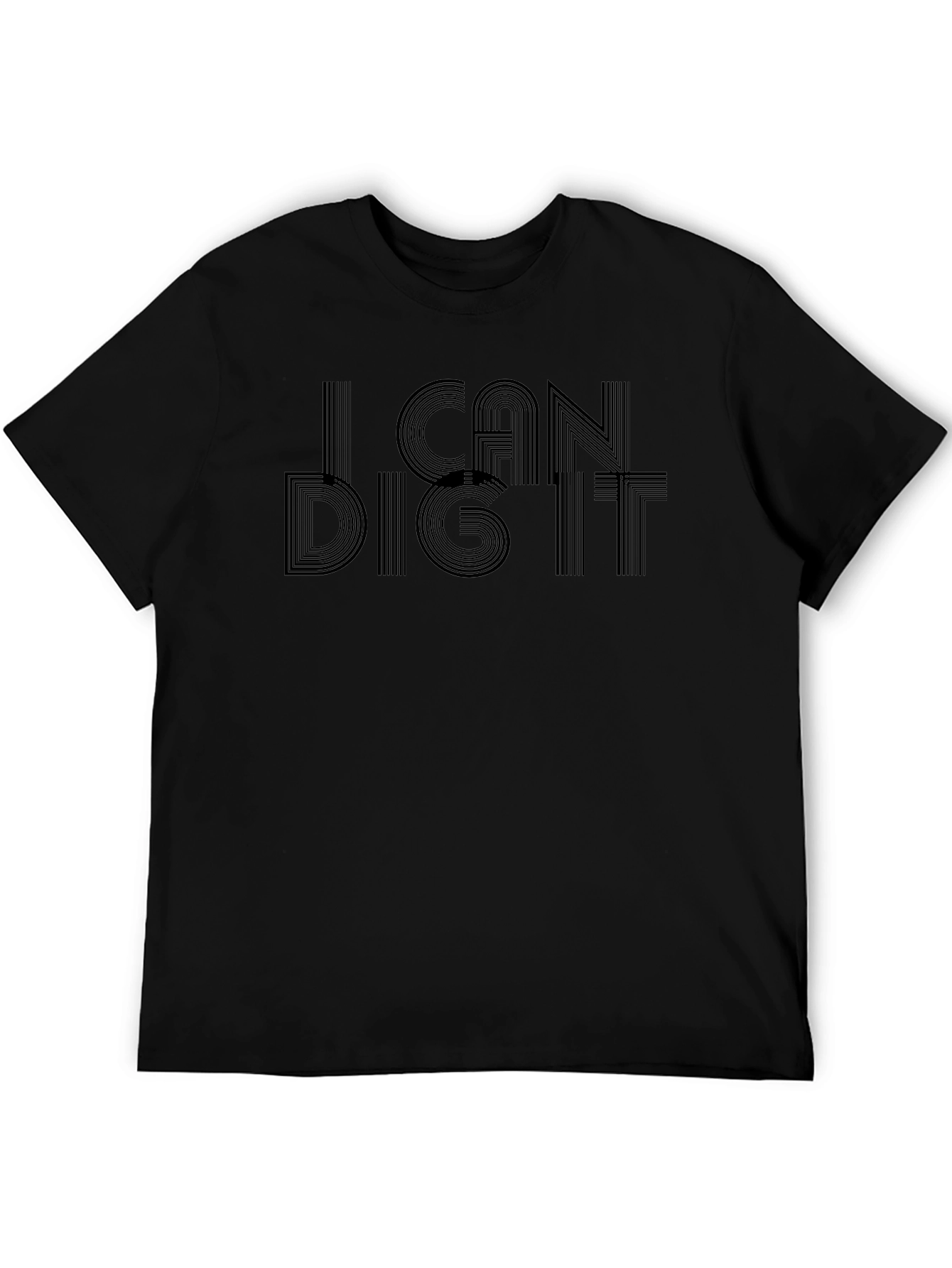 Black I Can Dig It Black T-Shirt - Cool Retro Style view 5