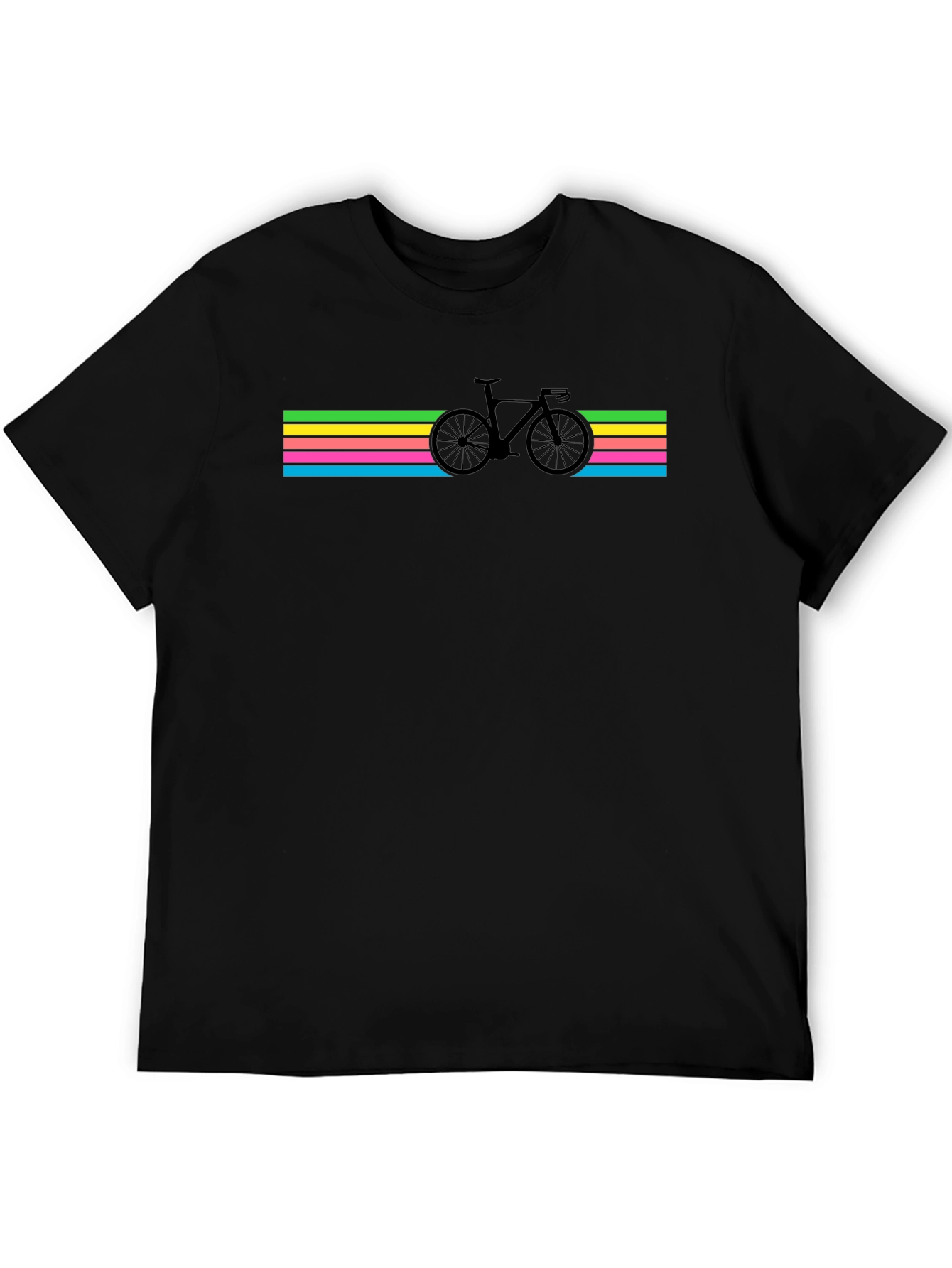 Black Retro Cycling T-Shirt - Black view 5