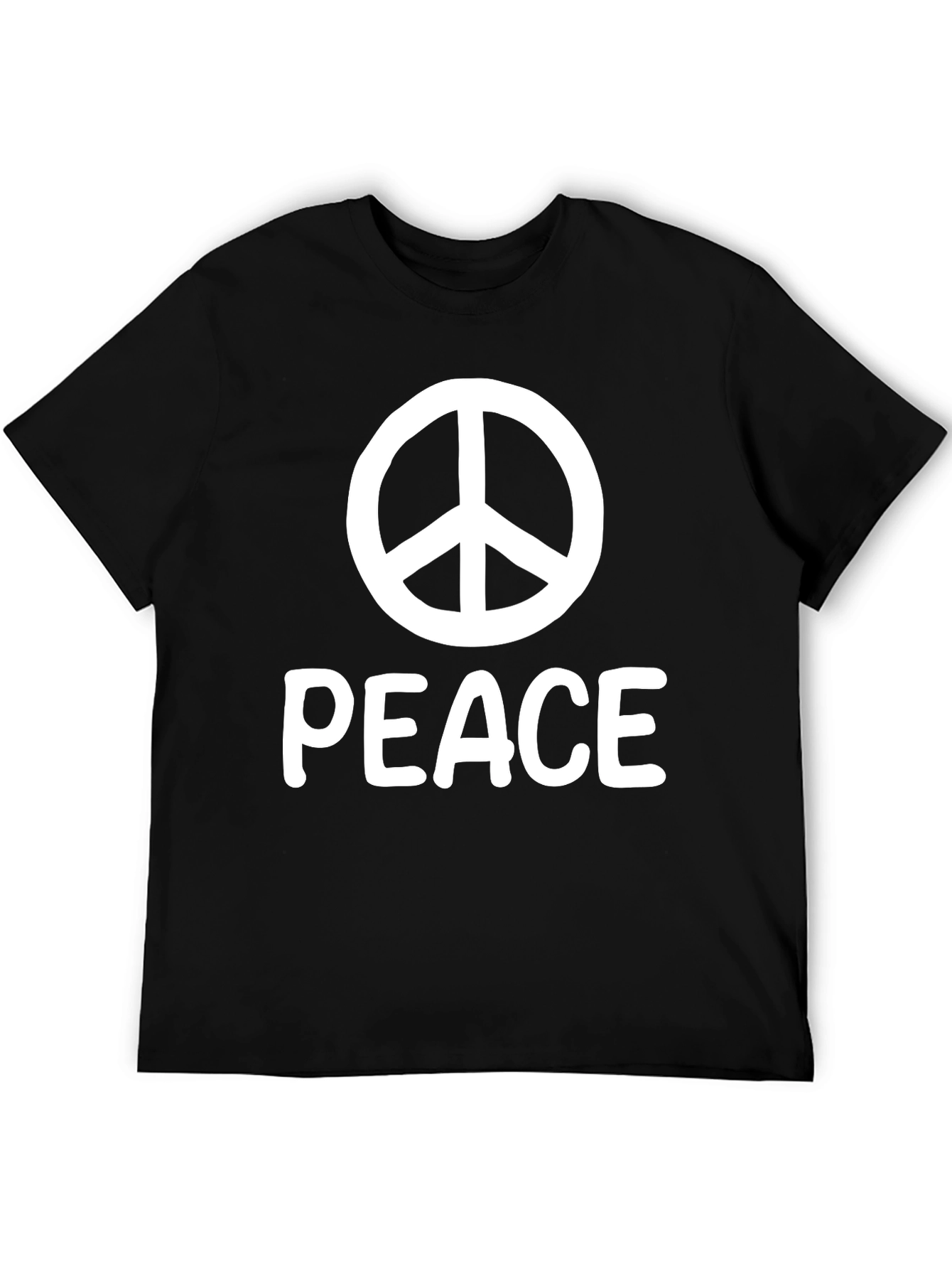 Black Peace Sign Graphic T-Shirt view 5