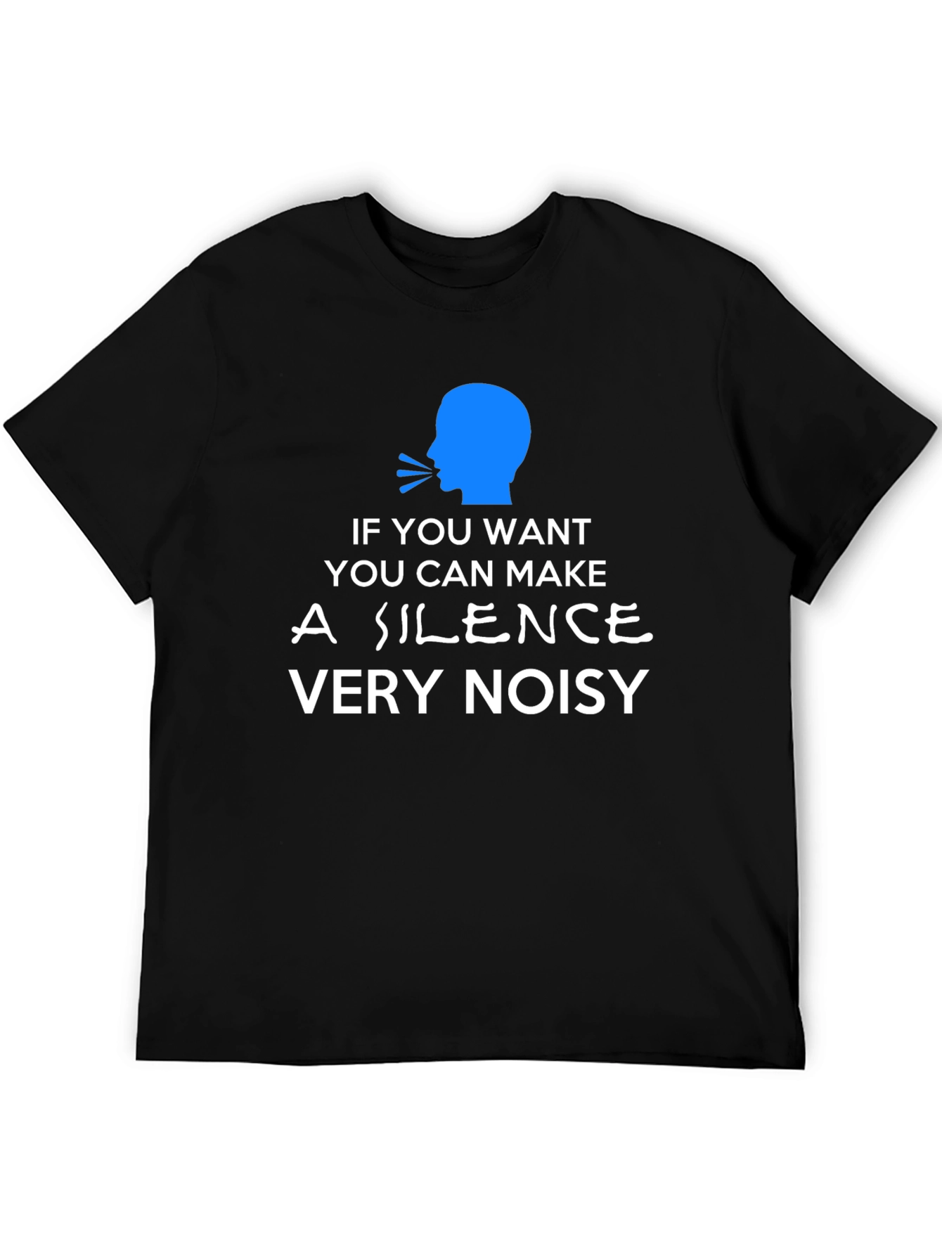 Black Silence is Noisy Graphic Tee - Black view 5