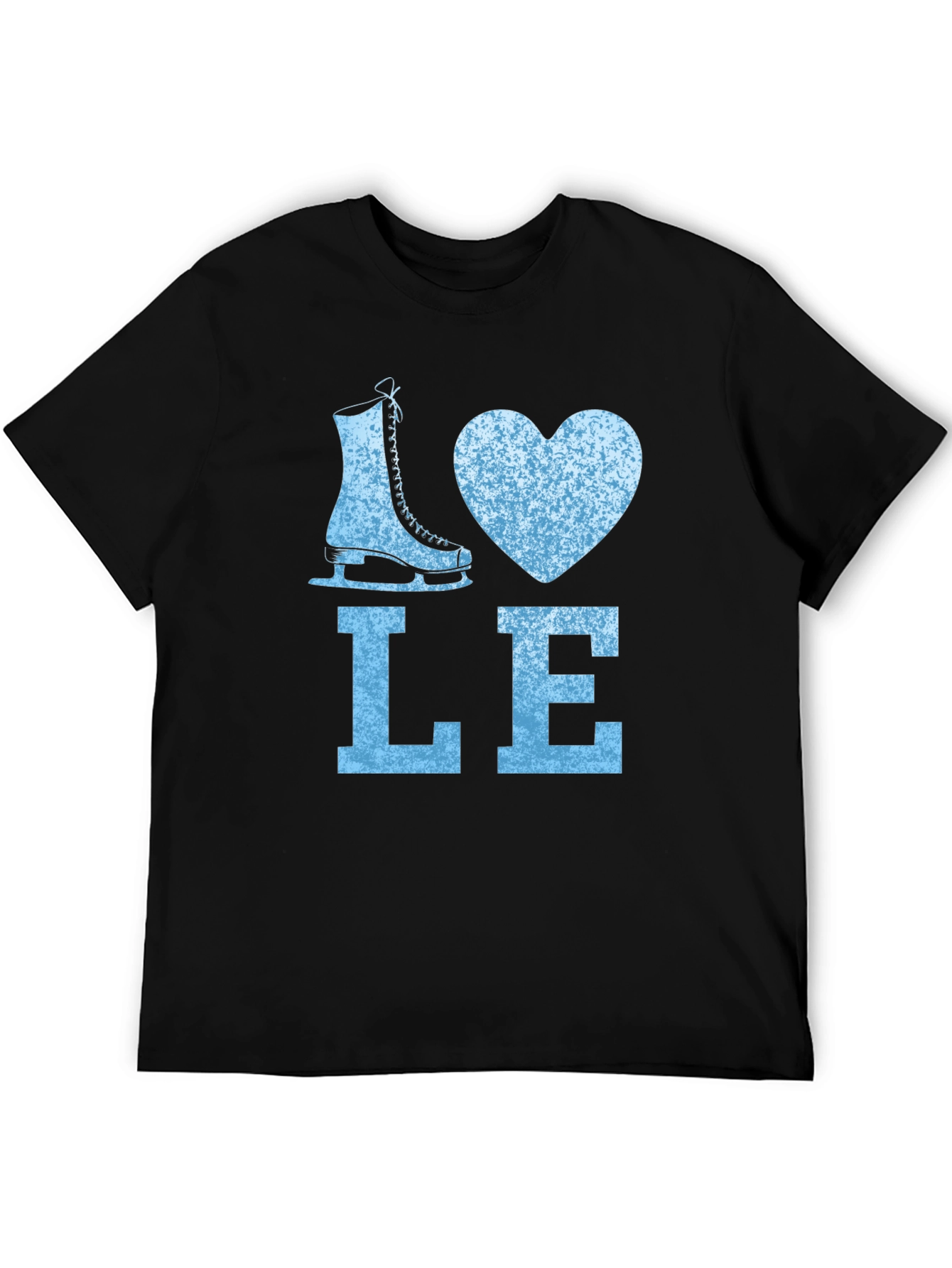 Black I Love Ice Skating Graphic Tee view 5