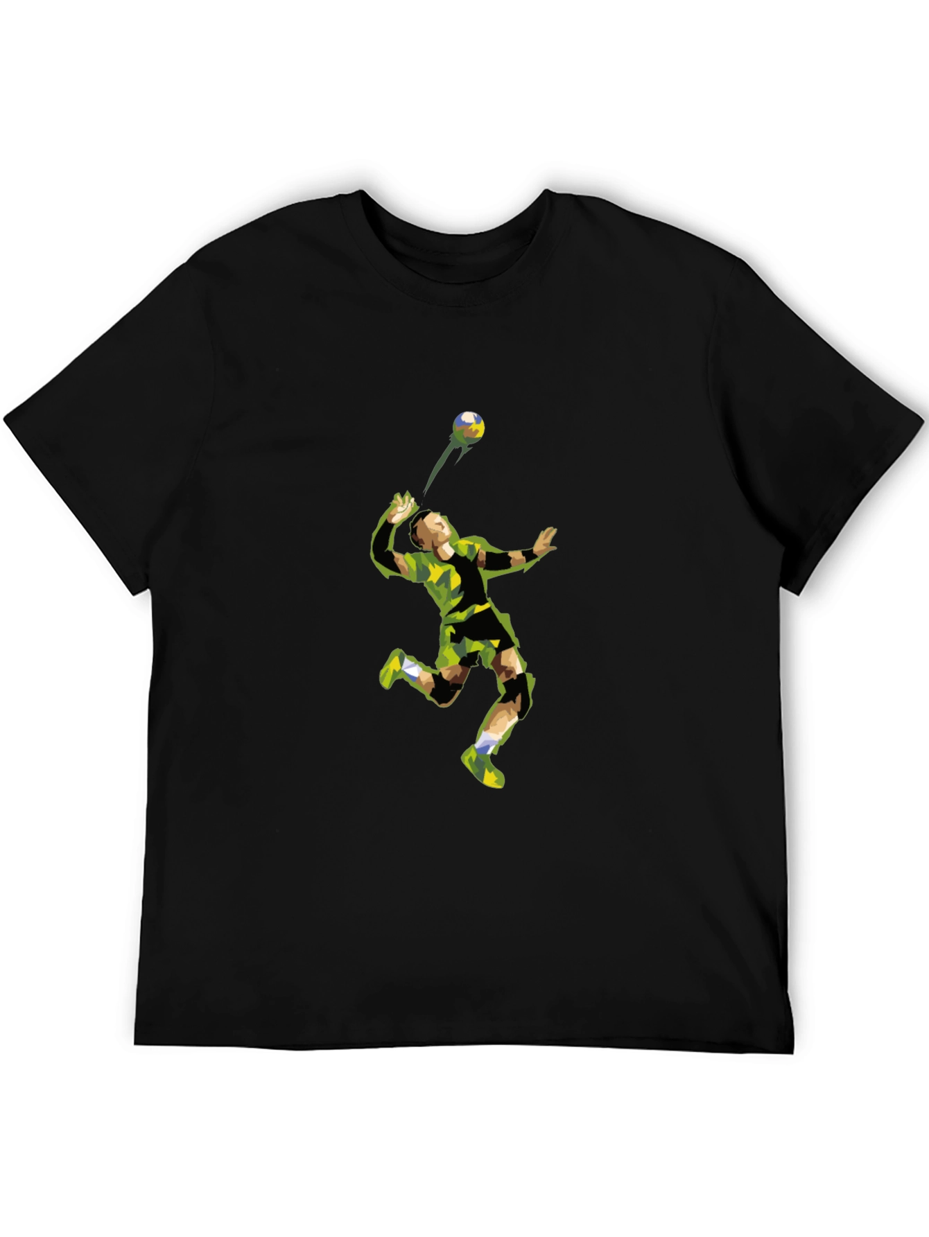 Black Volleyball Player Graphic Tee - Black view 5