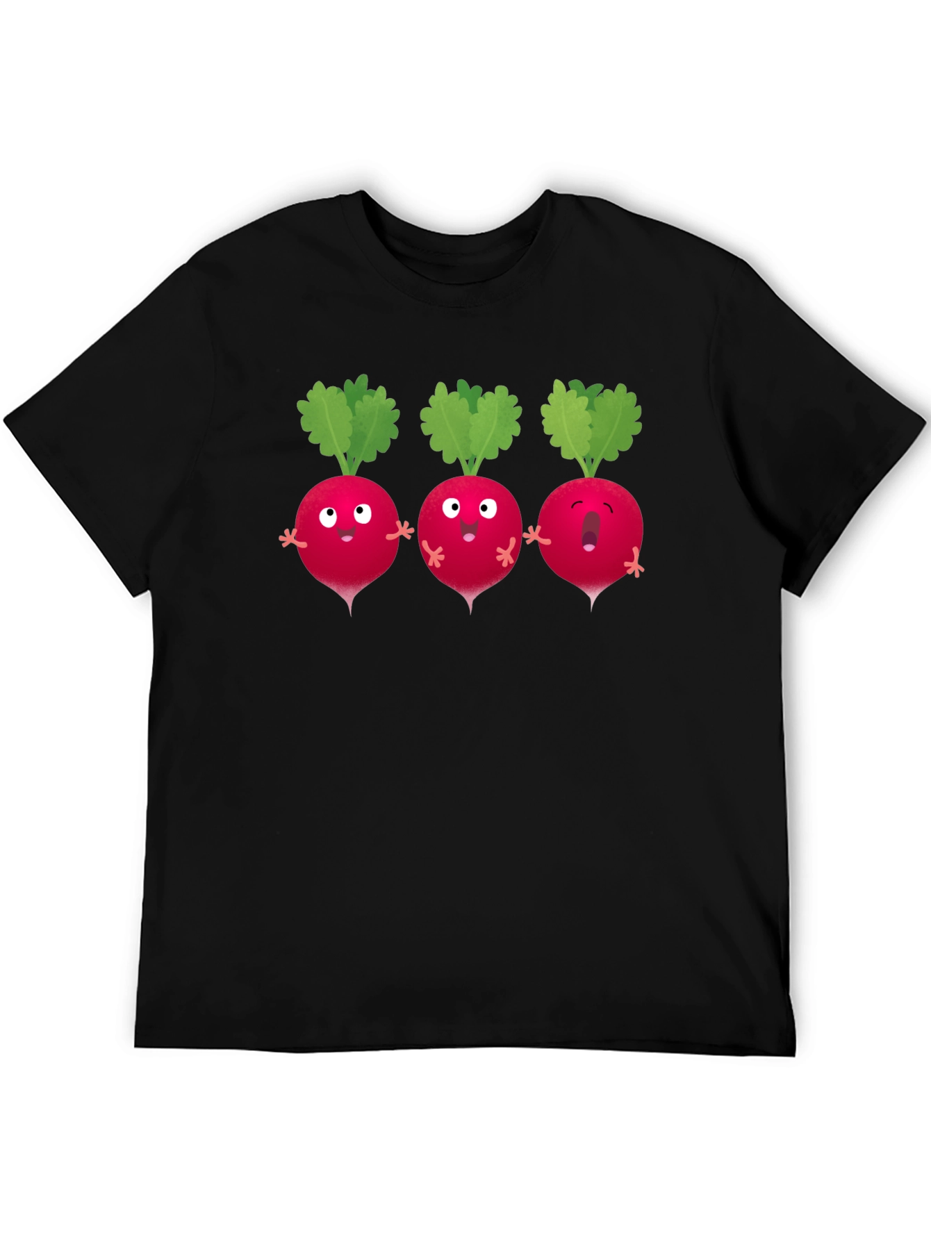 Black Radish Trio Graphic T-Shirt - Black Cotton Tee view 5