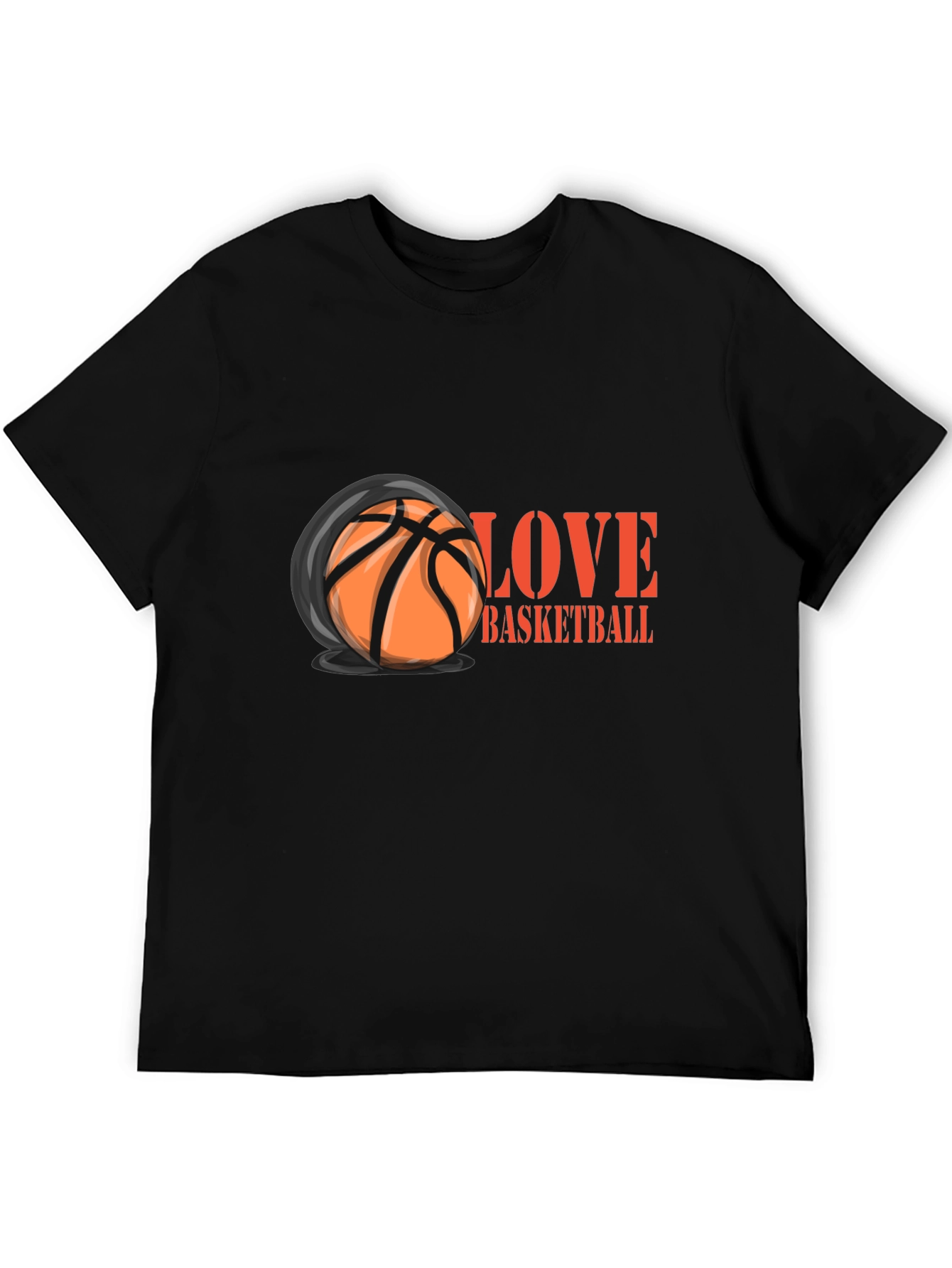 Black Love Basketball Graphic T-Shirt view 5