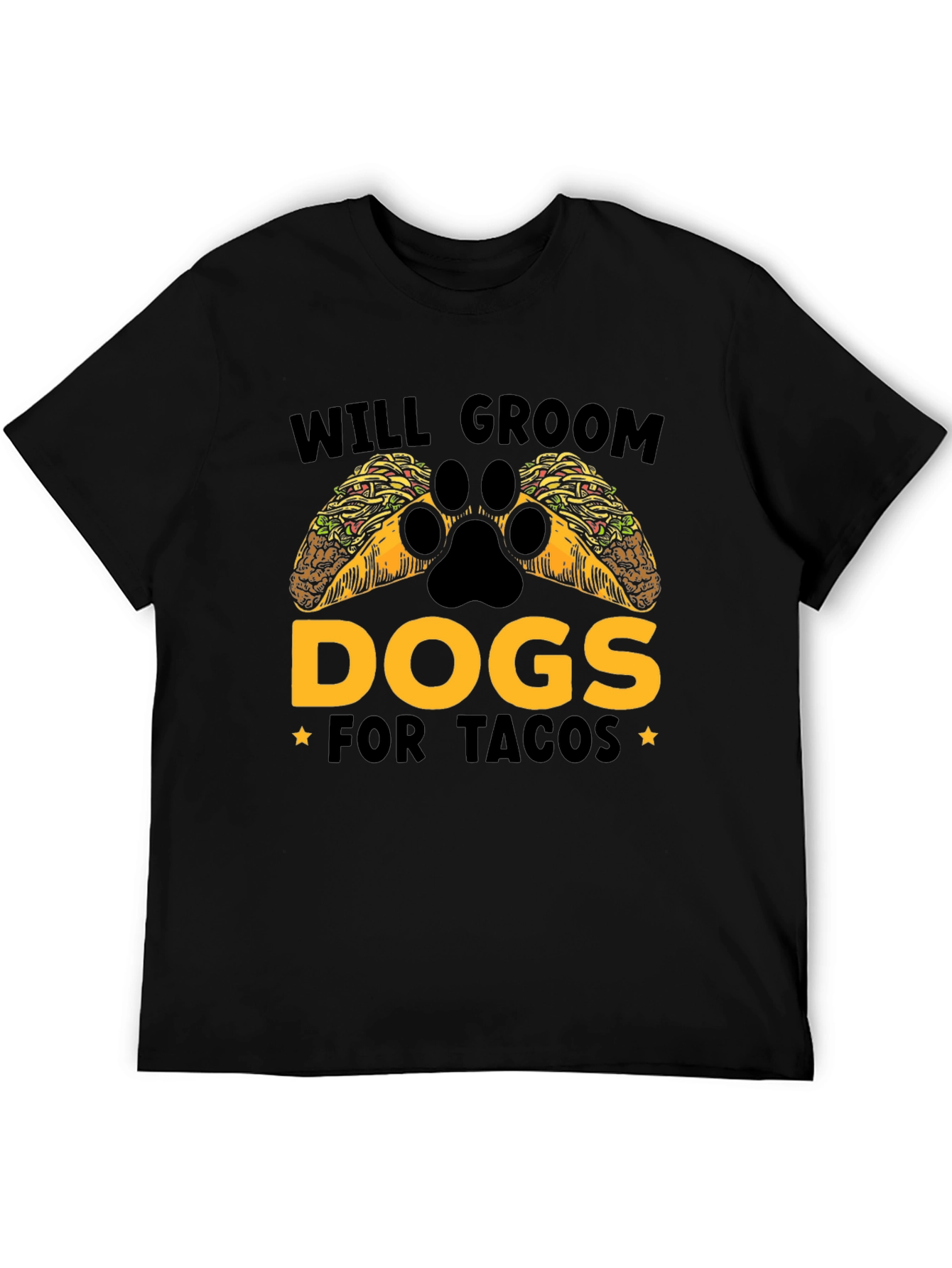 Black Will Groom Dogs for Tacos Funny T-Shirt view 5
