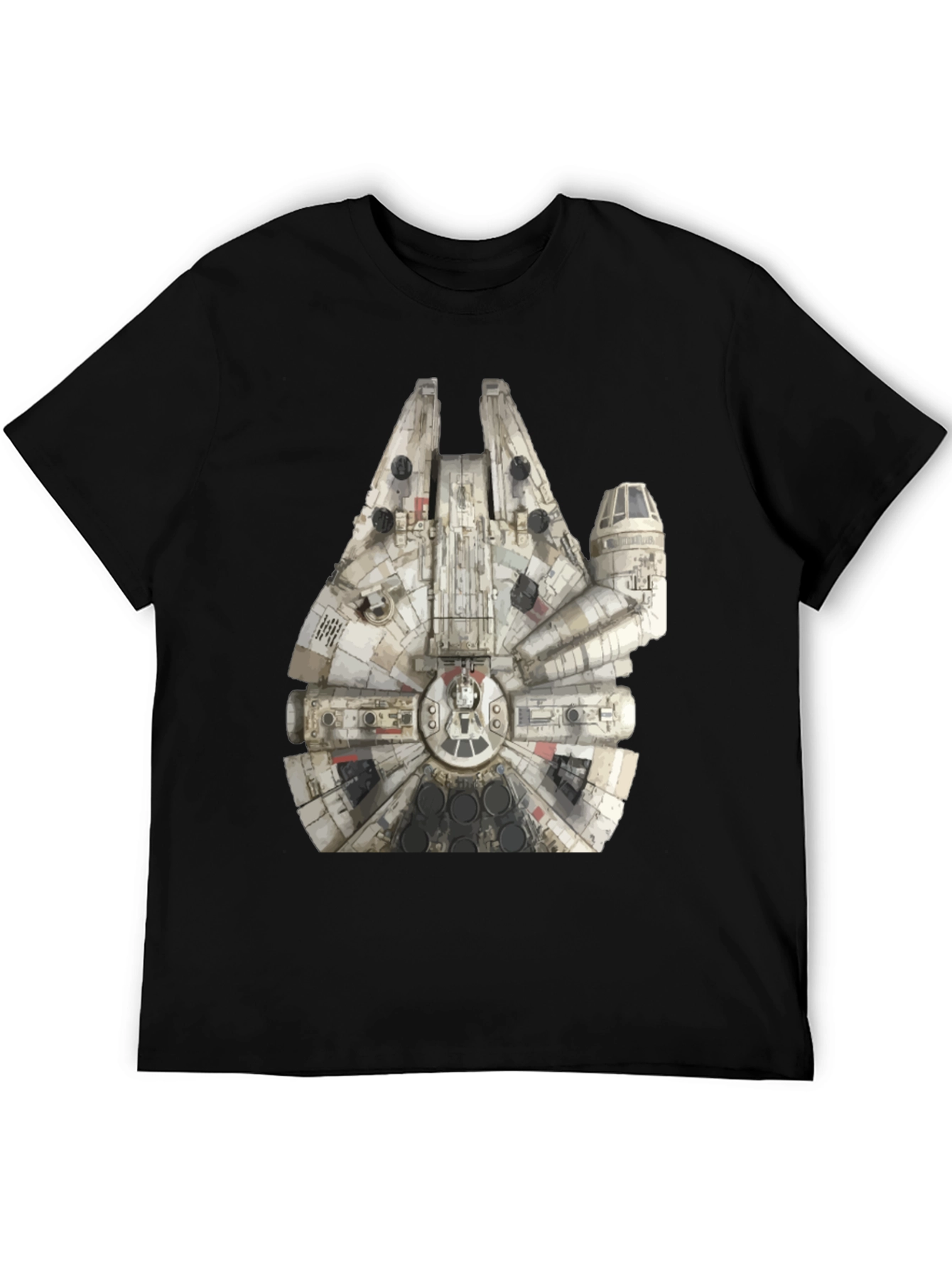 Black Millennium Falcon Graphic T-Shirt view 5