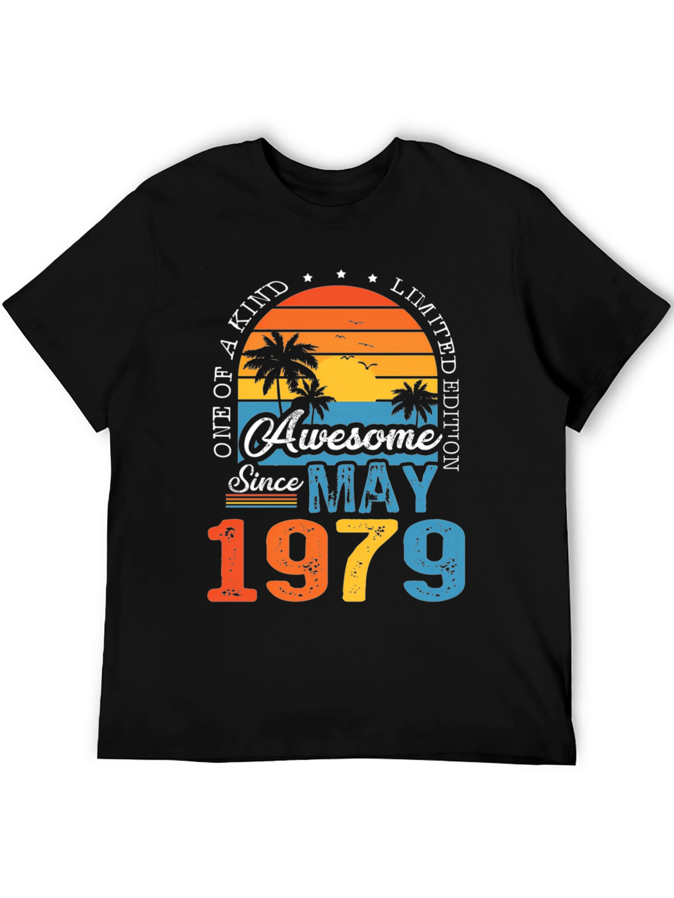 Black Awesome Since May 1979 Black Graphic Tee view 5