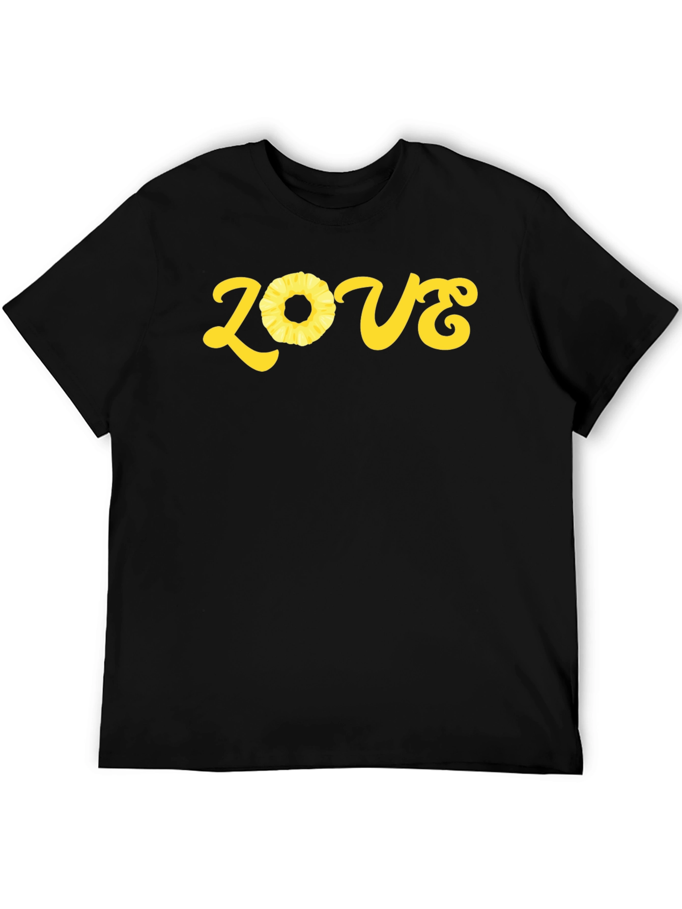 Black Pineapple Love Graphic T-Shirt - Black view 5