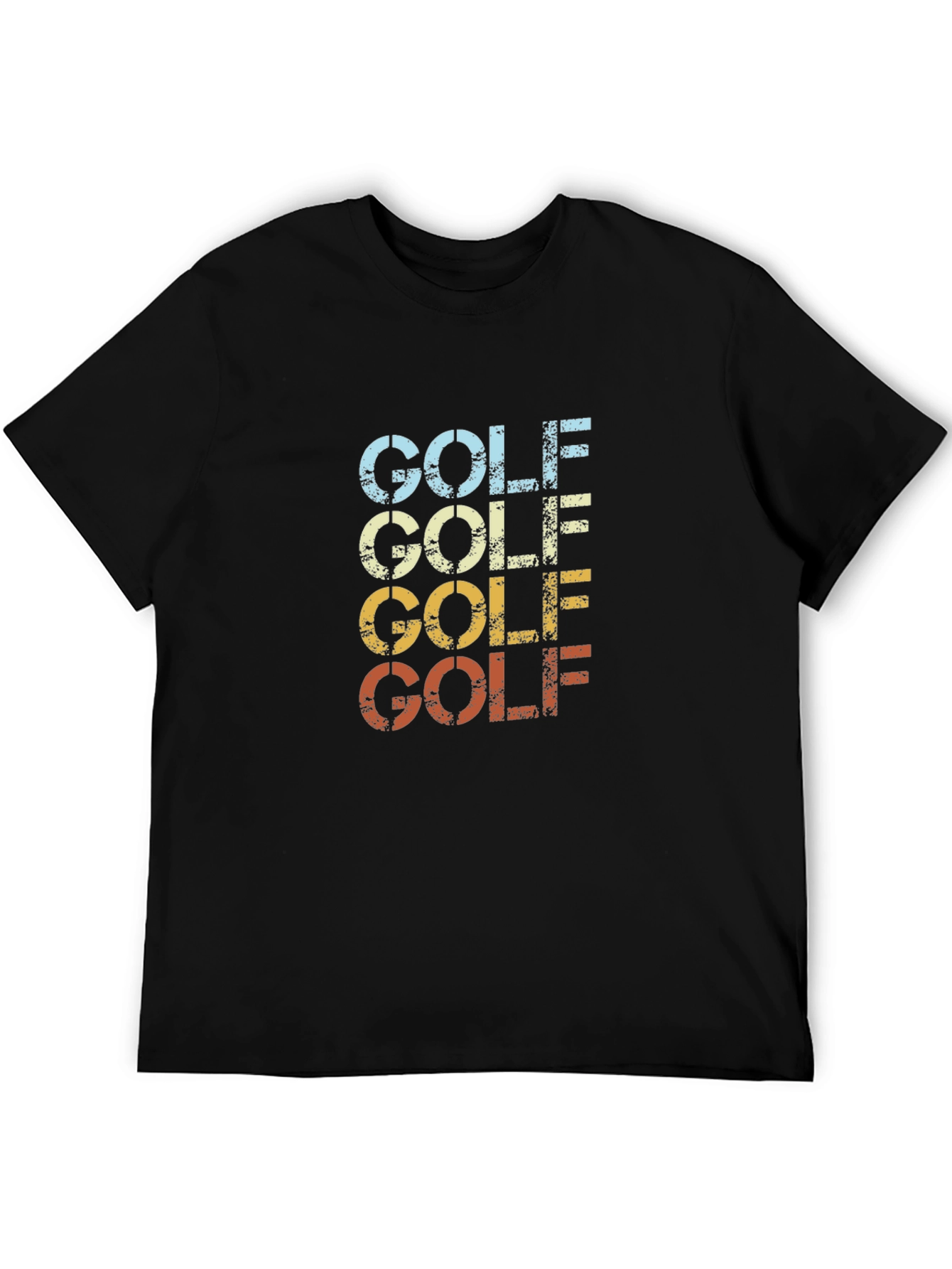 Black Retro Golf T-Shirt - Vintage Style Tee view 5