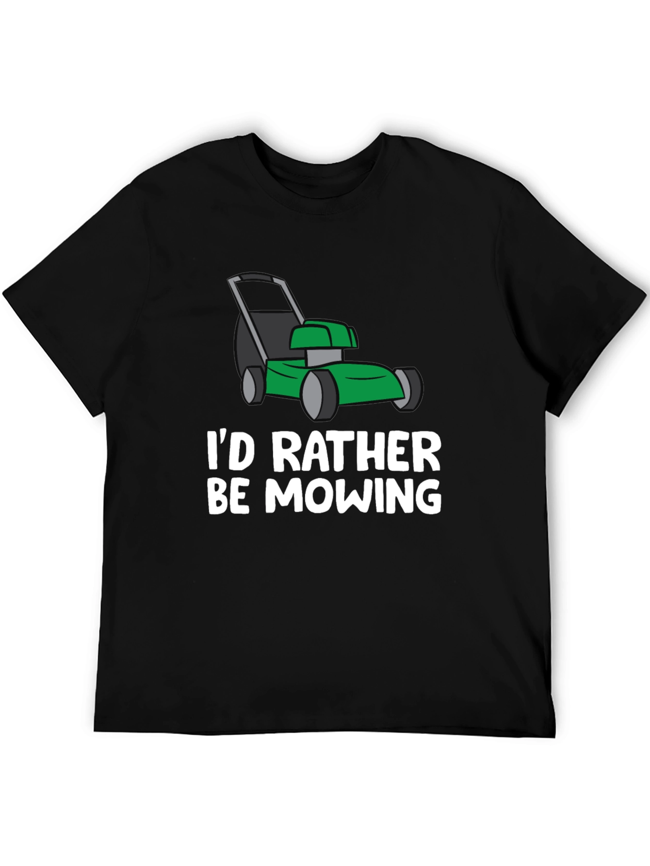 Black Funny Mowing T-Shirt - Lawn Care Humor view 5