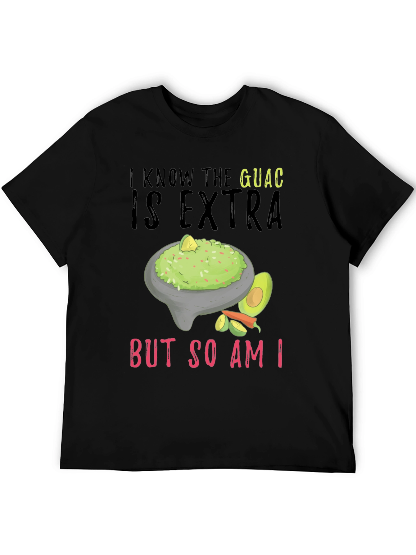Black Guac Is Extra Funny Graphic Tee view 5