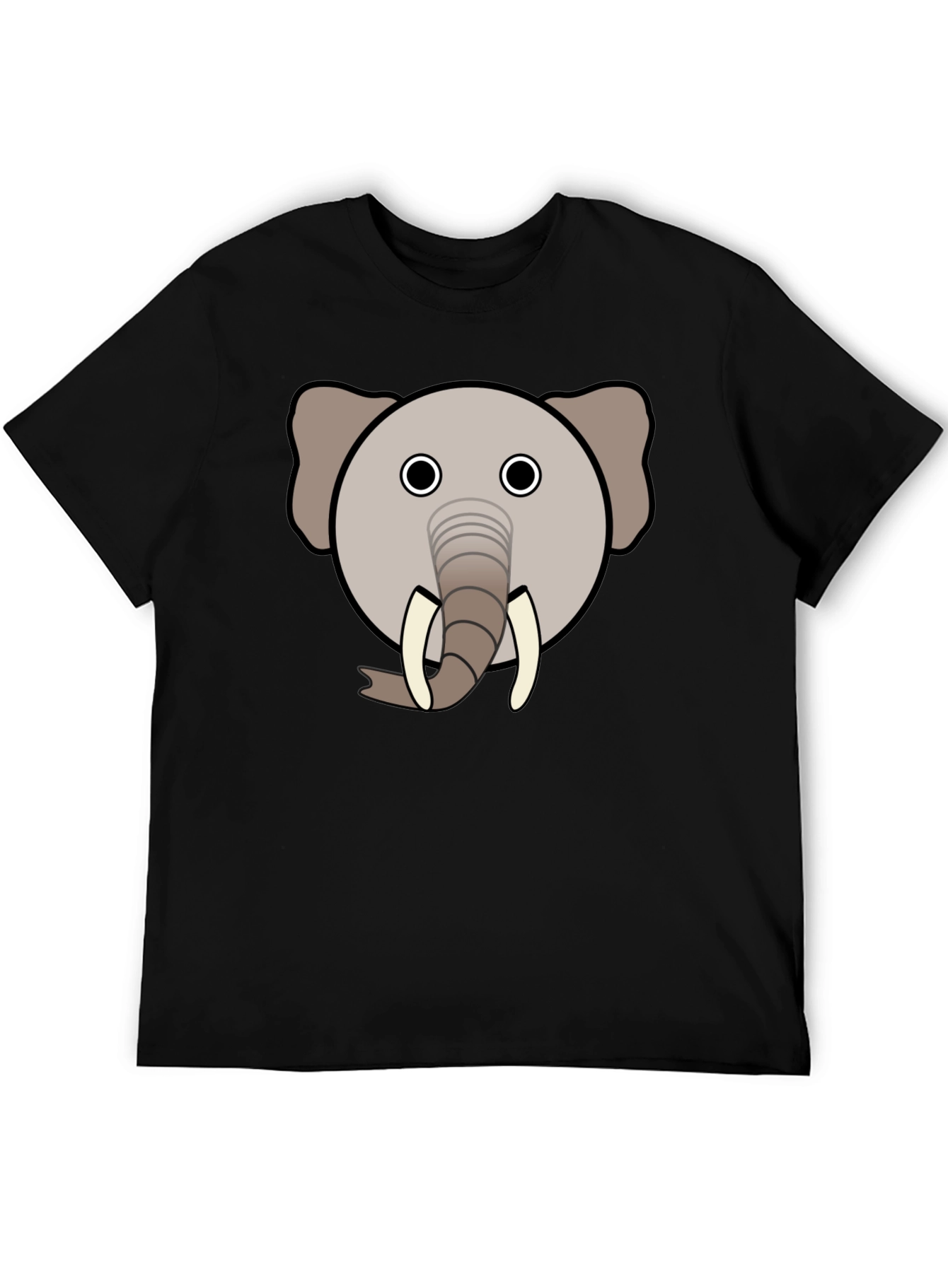 Black Elephant Graphic Tee - Black Short Sleeve Shirt view 5