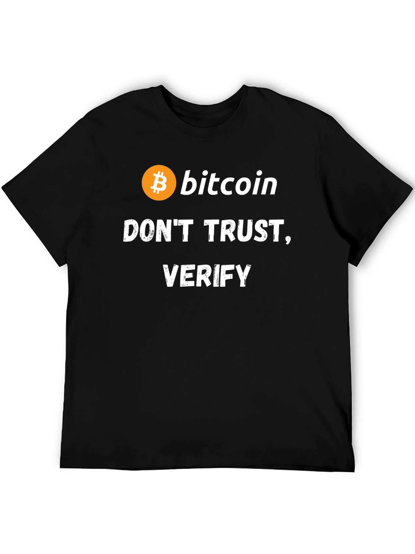 Black Bitcoin Don't Trust Verify Black T-Shirt view 5