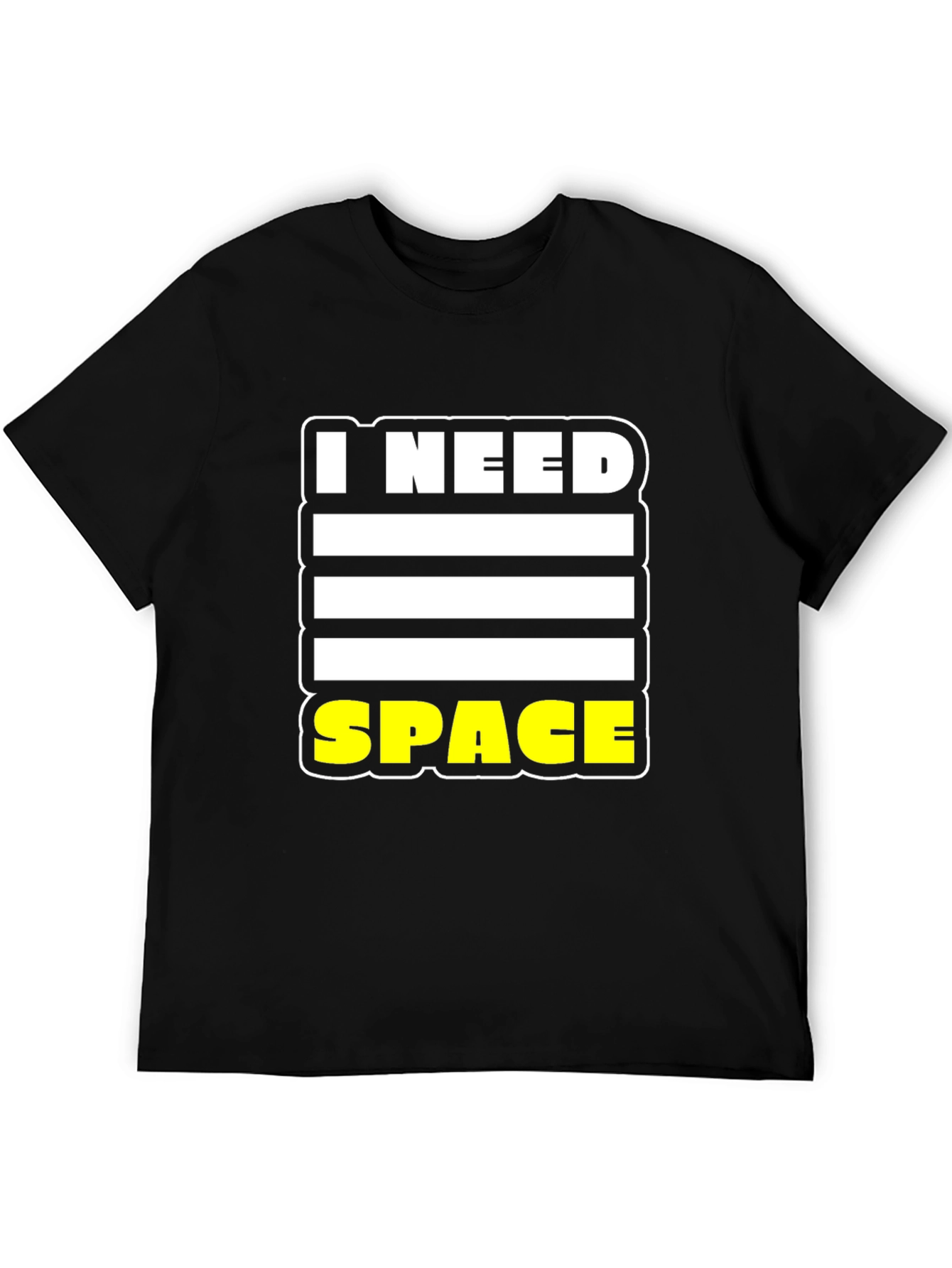 Black I Need Space T-Shirt - Bold Graphic Tee view 5