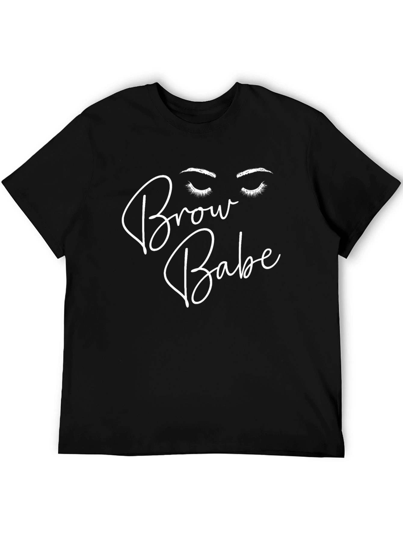 Black Brow Babe Graphic Tee - Unisex Black T-Shirt view 5