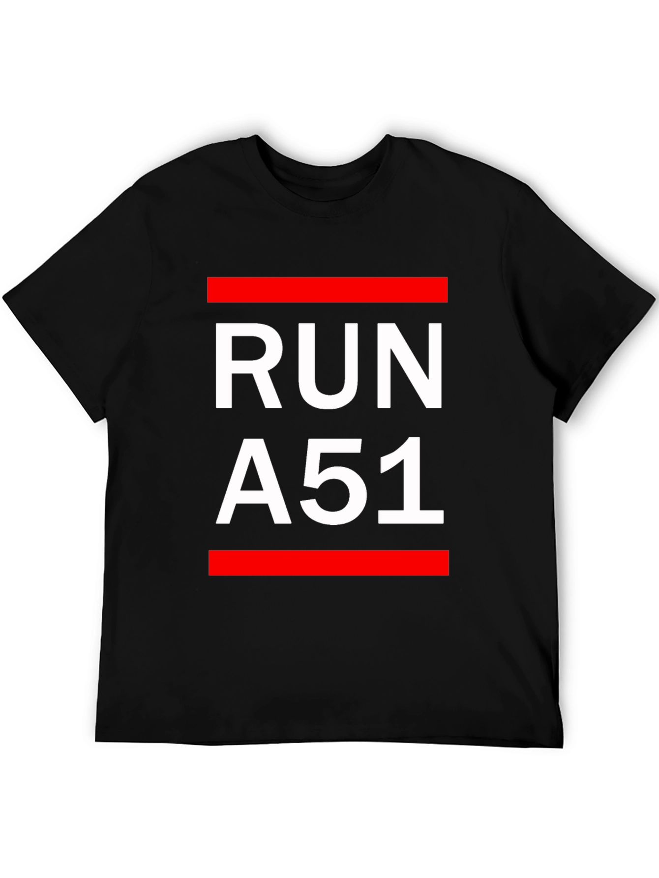 Black Run A51 Graphic T-Shirt - Black view 5