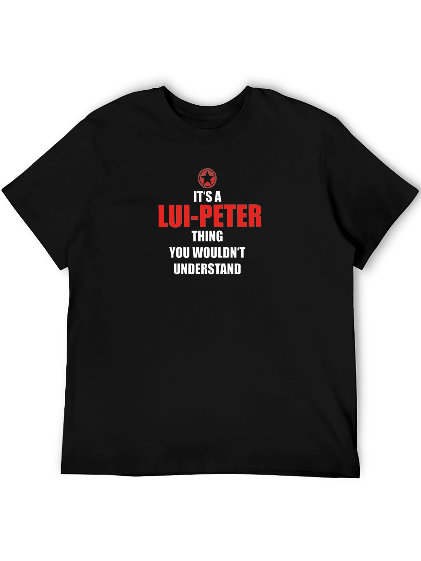 Black It's A Lui-Peter Thing T-Shirt view 5