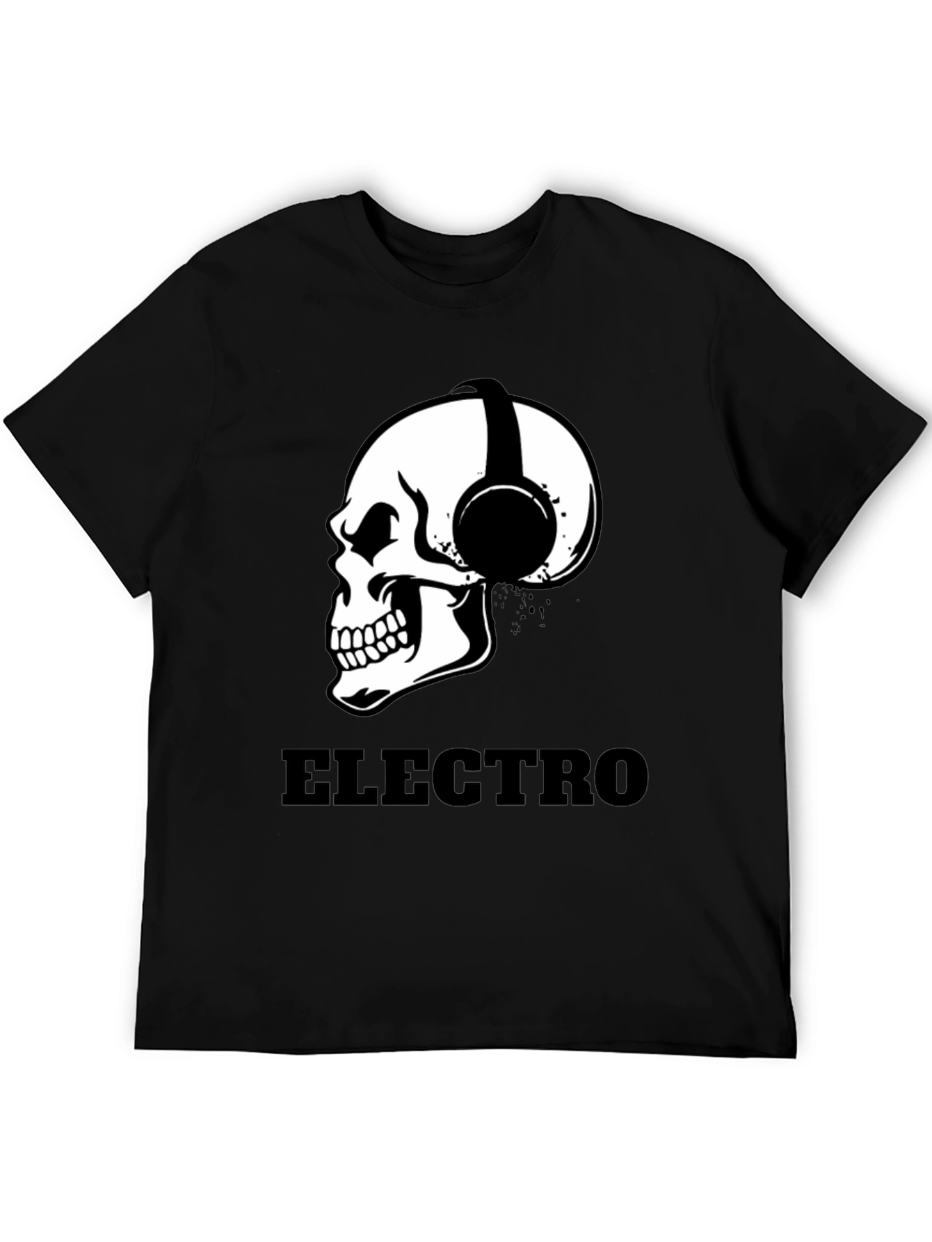 Black Electro Skull T-Shirt view 5