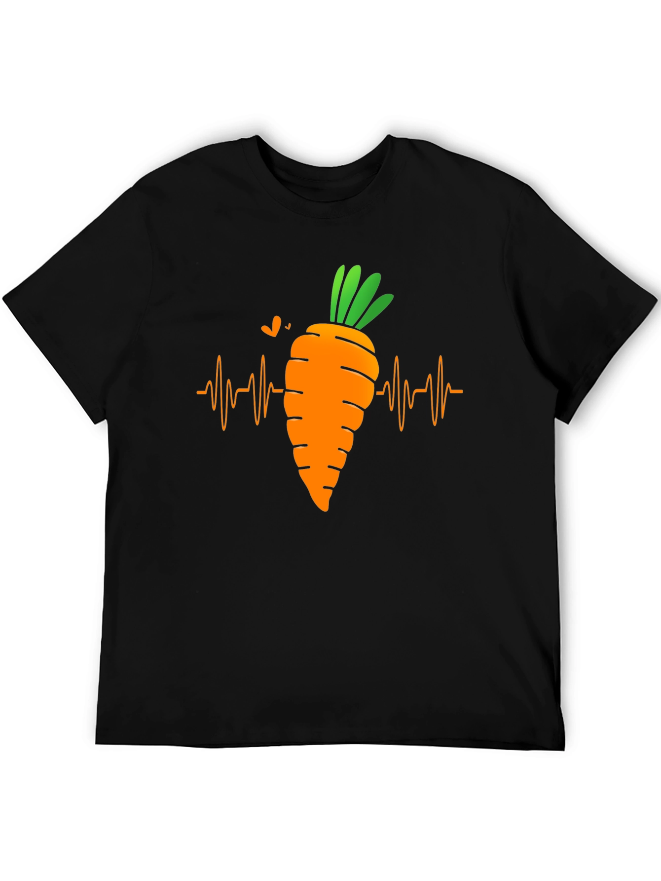 Black Carrot Heartbeat T-Shirt - Funny Vegan Tee view 5