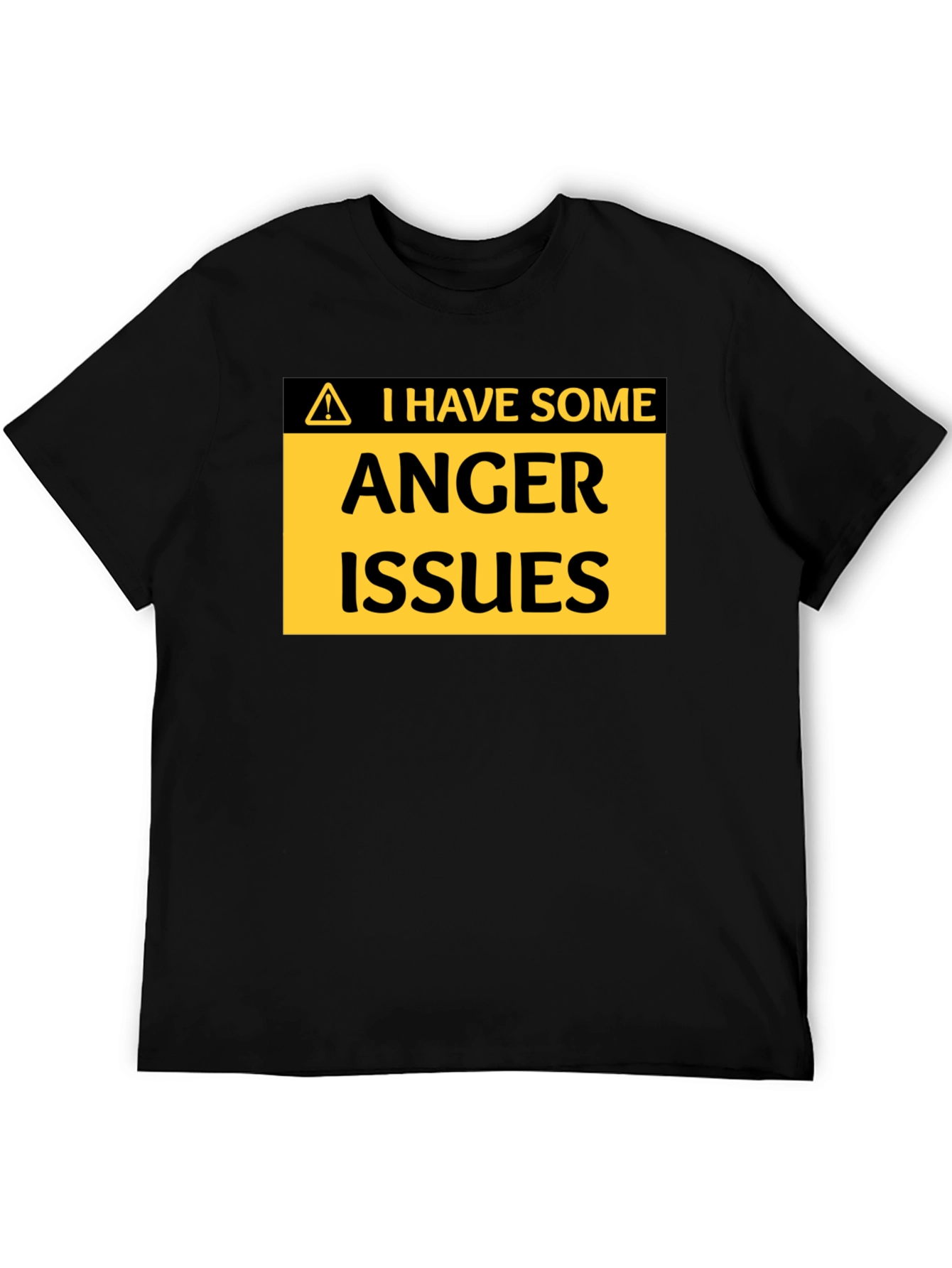 Black I Have Some Anger Issues Funny T-Shirt view 5