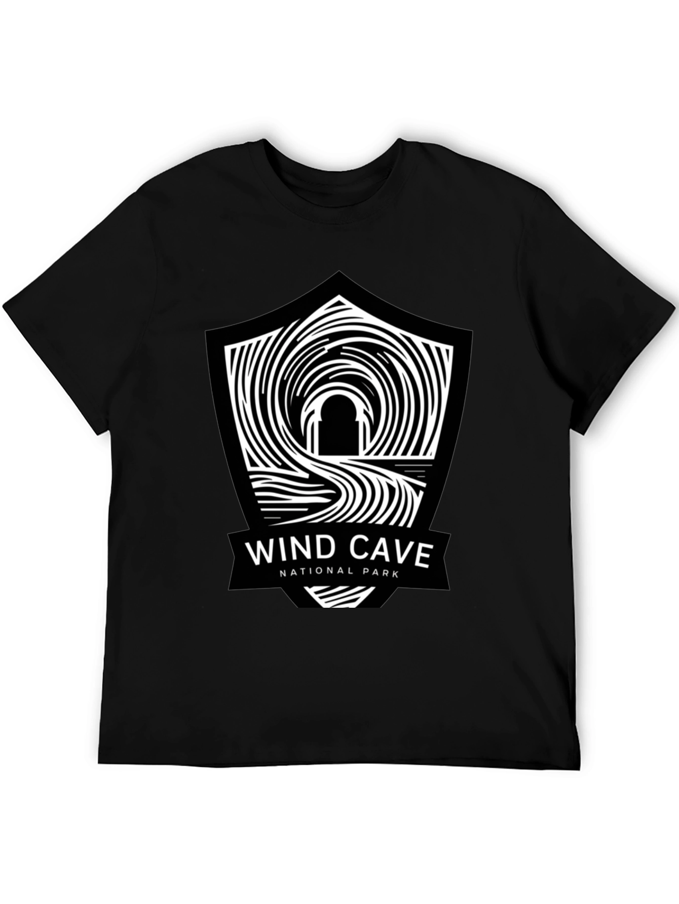 Black Wind Cave National Park Black T-Shirt view 5