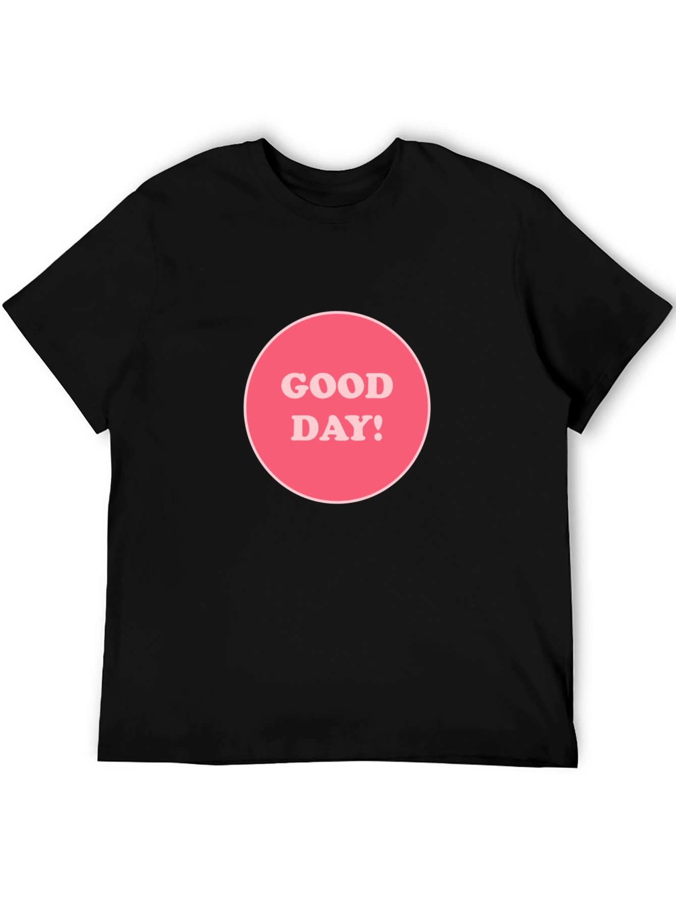 Black Good Day! Graphic Tee - Black Unisex T-Shirt view 5