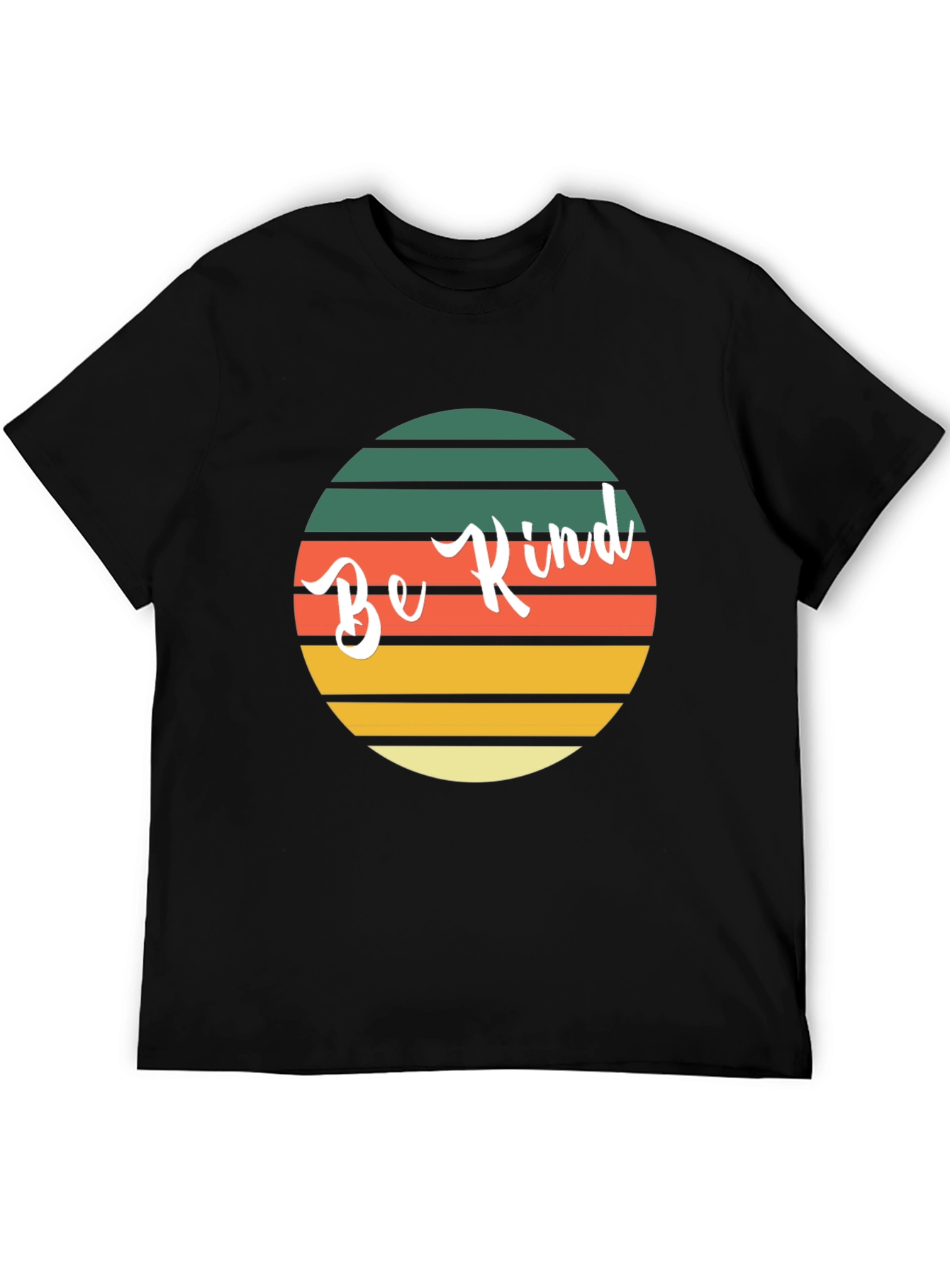 Black Be Kind Retro Style Graphic Tee view 5