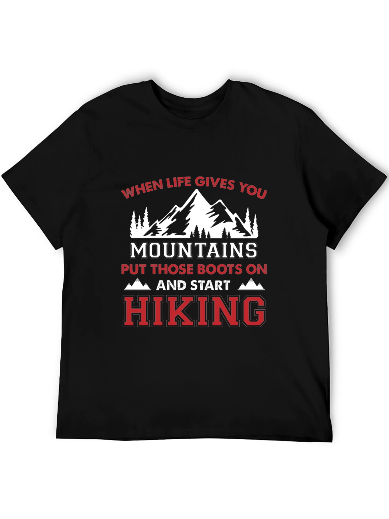 Black Hiking Adventure Graphic Tee view 5