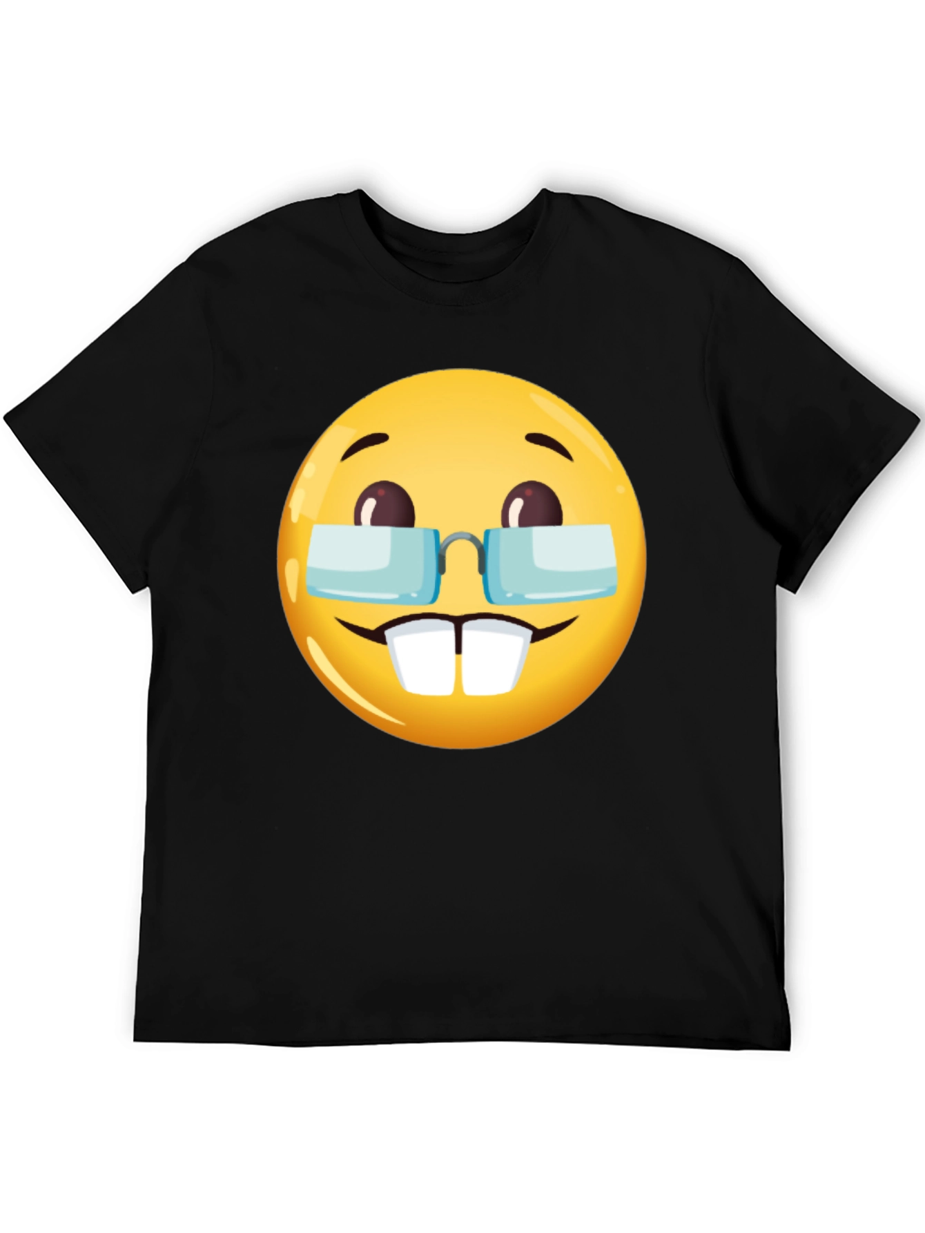 Black Emoji Geek T-Shirt - Nerd Emoji Tee view 5