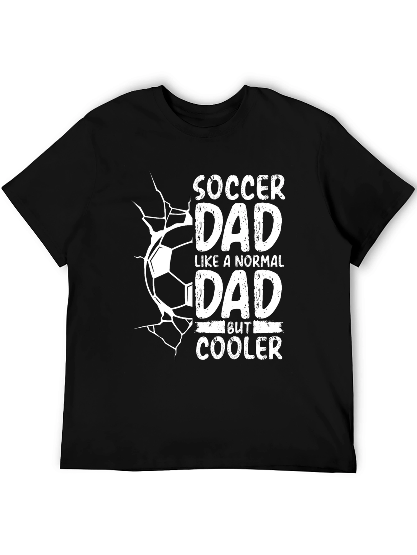 Black Soccer Dad Cooler Black T-Shirt view 5