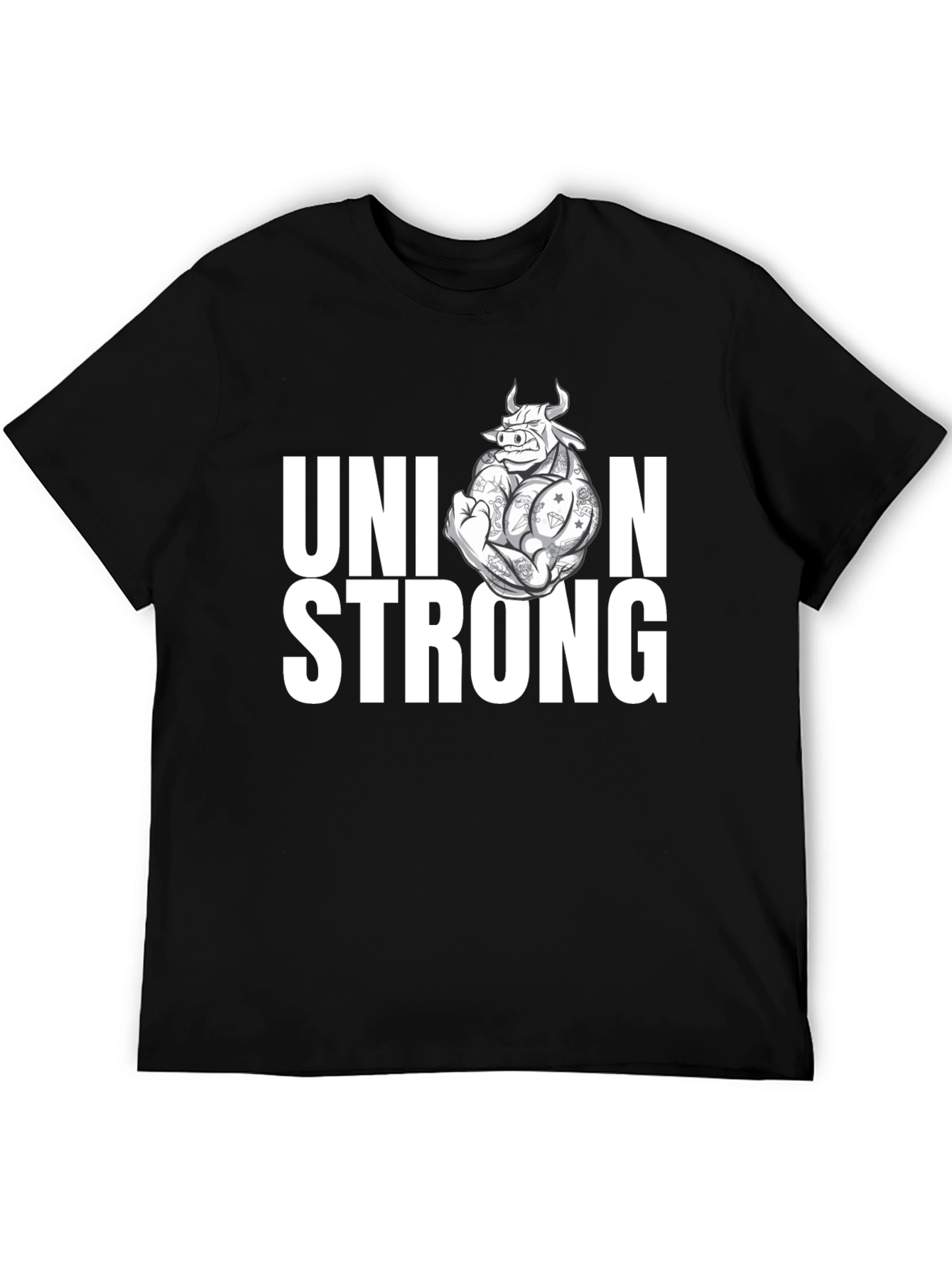 Black Union Strong Graphic T-Shirt view 5