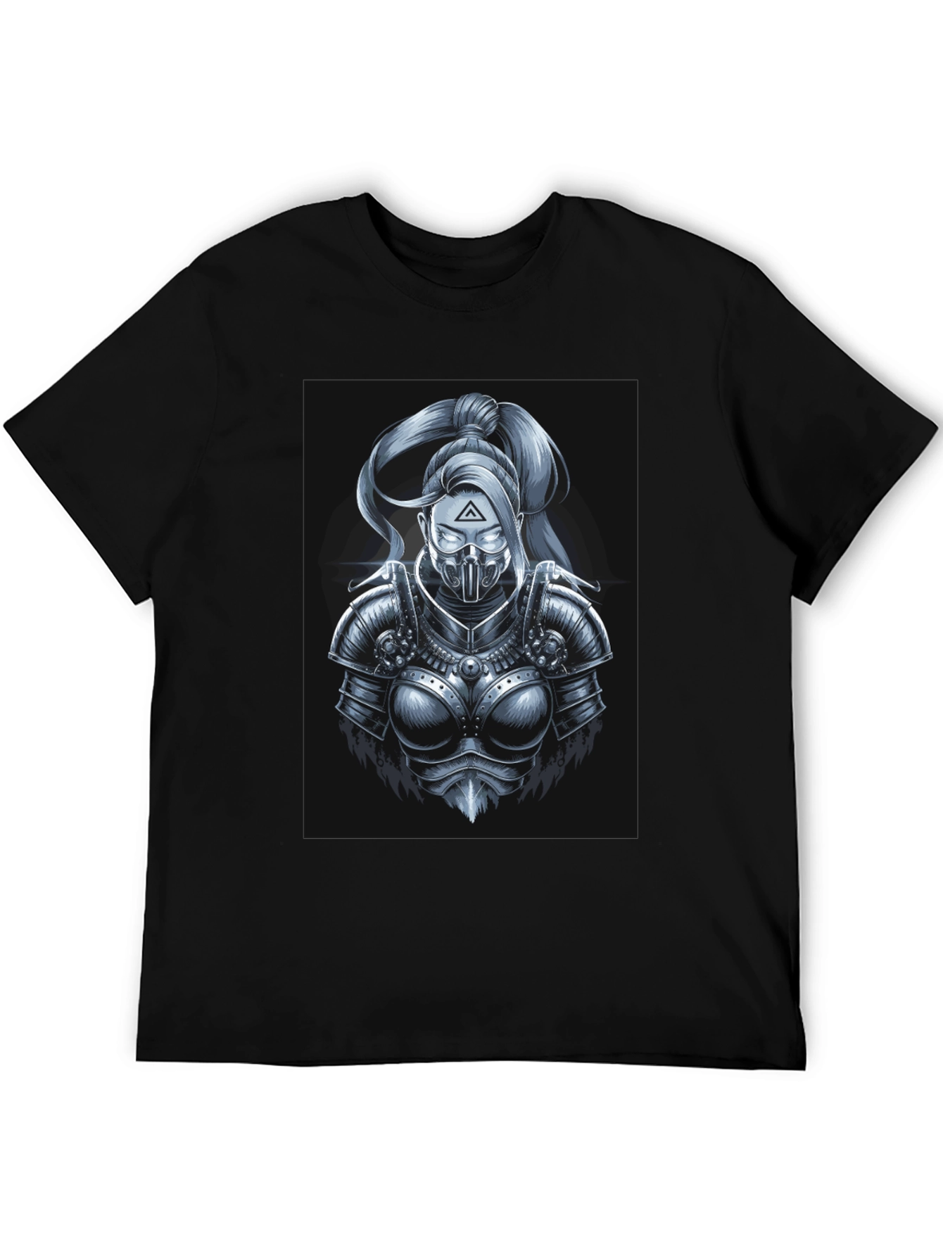Black Futuristic Knight T-Shirt - Black view 5