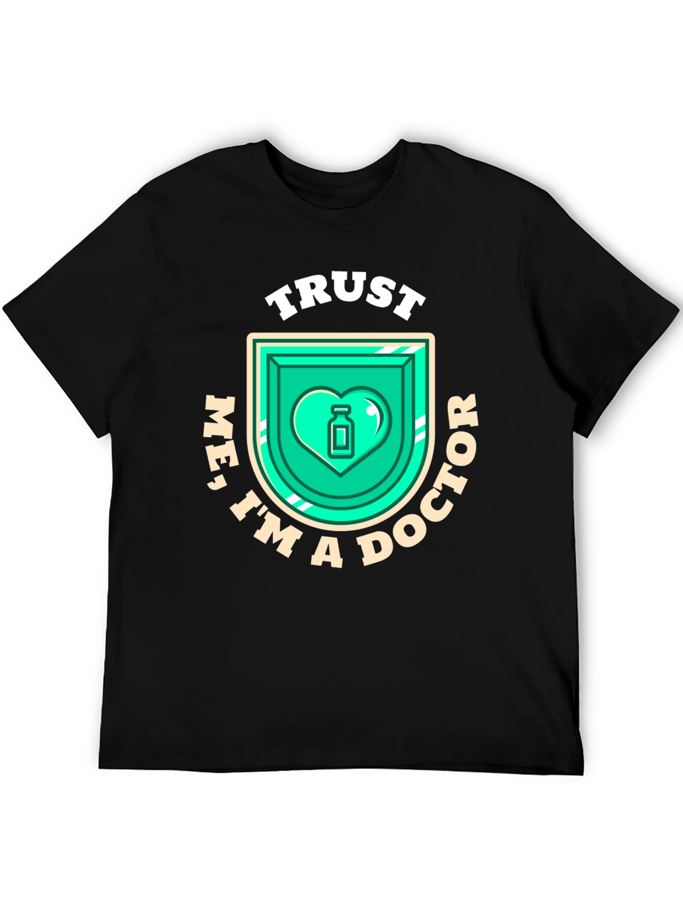 Black Trust Me I'm A Doctor Black T-Shirt view 5