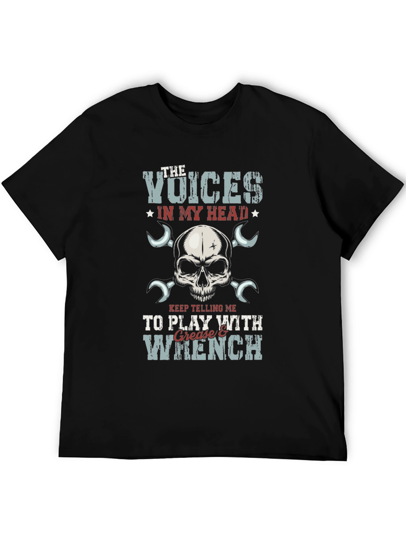 Black Voices in My Head T-Shirt: Grease & Wrench Design view 5