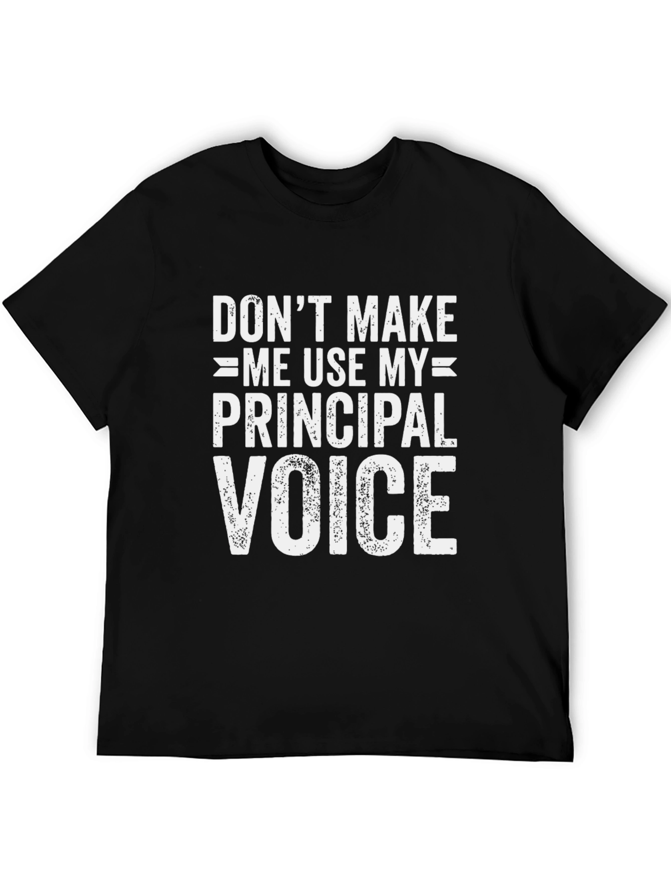 Black Principal Voice Funny T-Shirt - Teacher Humor view 5