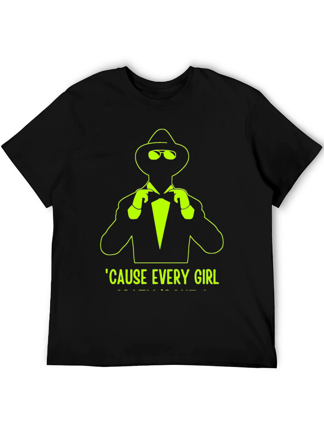 Black Mystery Man Graphic Tee - Cause Every Girl... view 5