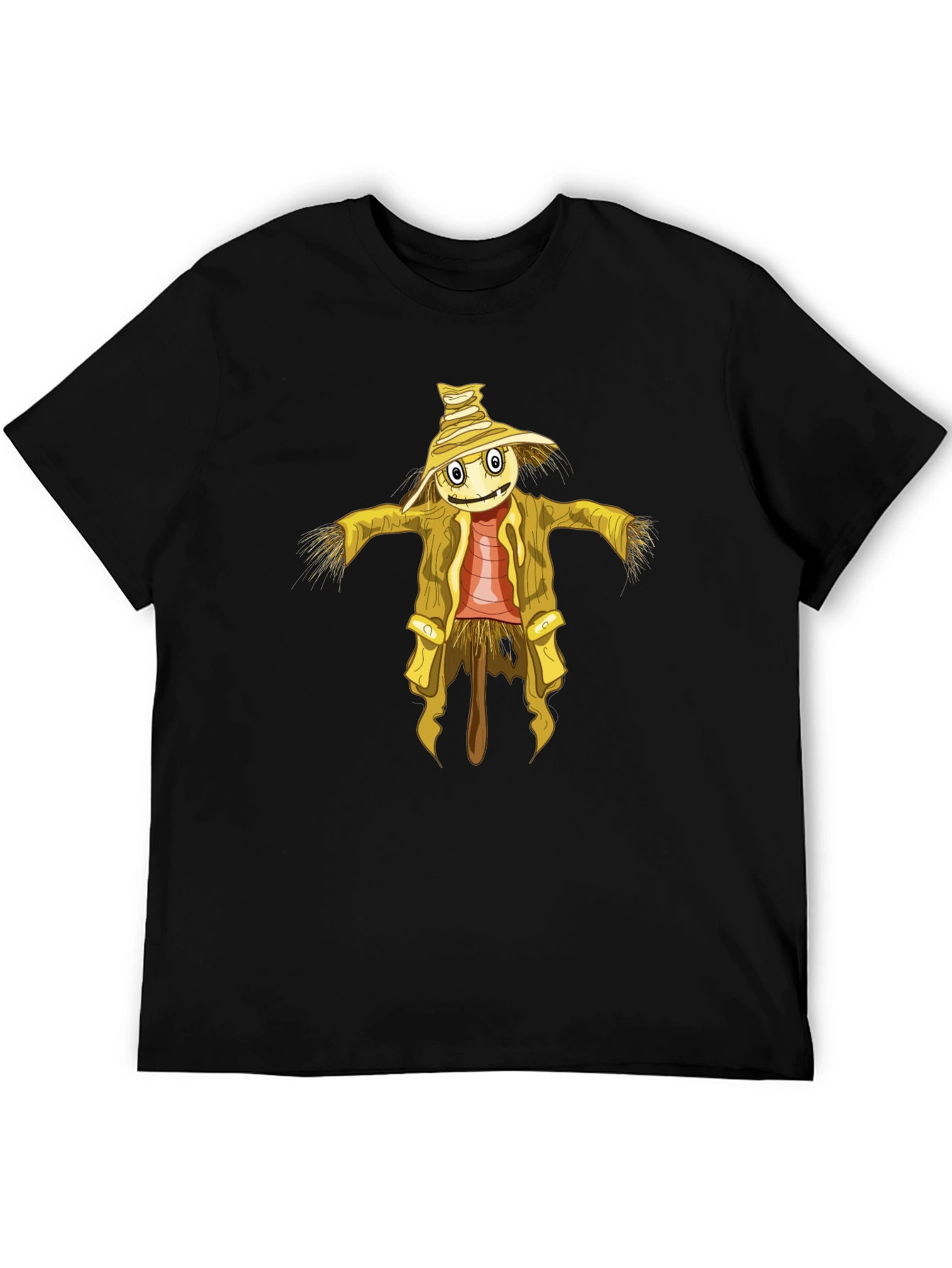 Black Scarecrow Graphic Tee - Men's Black T-Shirt view 5